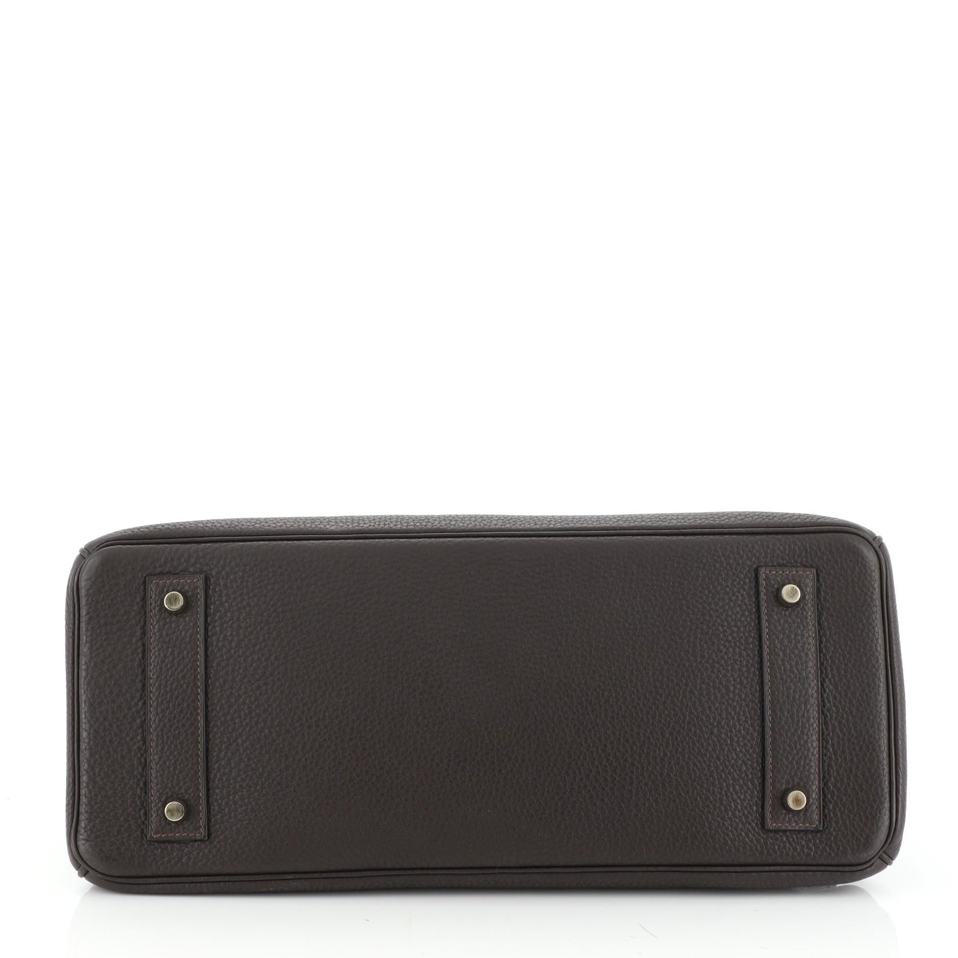 Black Hermes Birkin JPG Handbag Cafe Clemence with Gold Hardware 42