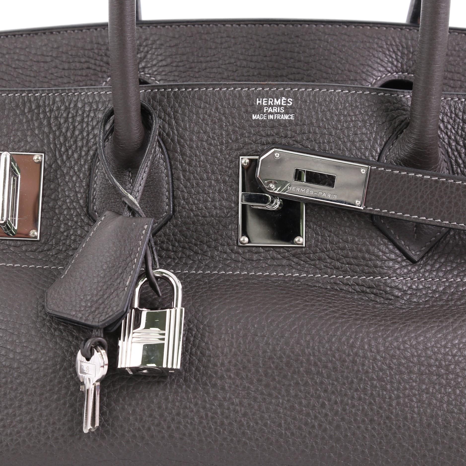 Hermes Birkin JPG Handbag Graphite Clemence with Palladium Hardware 42 1