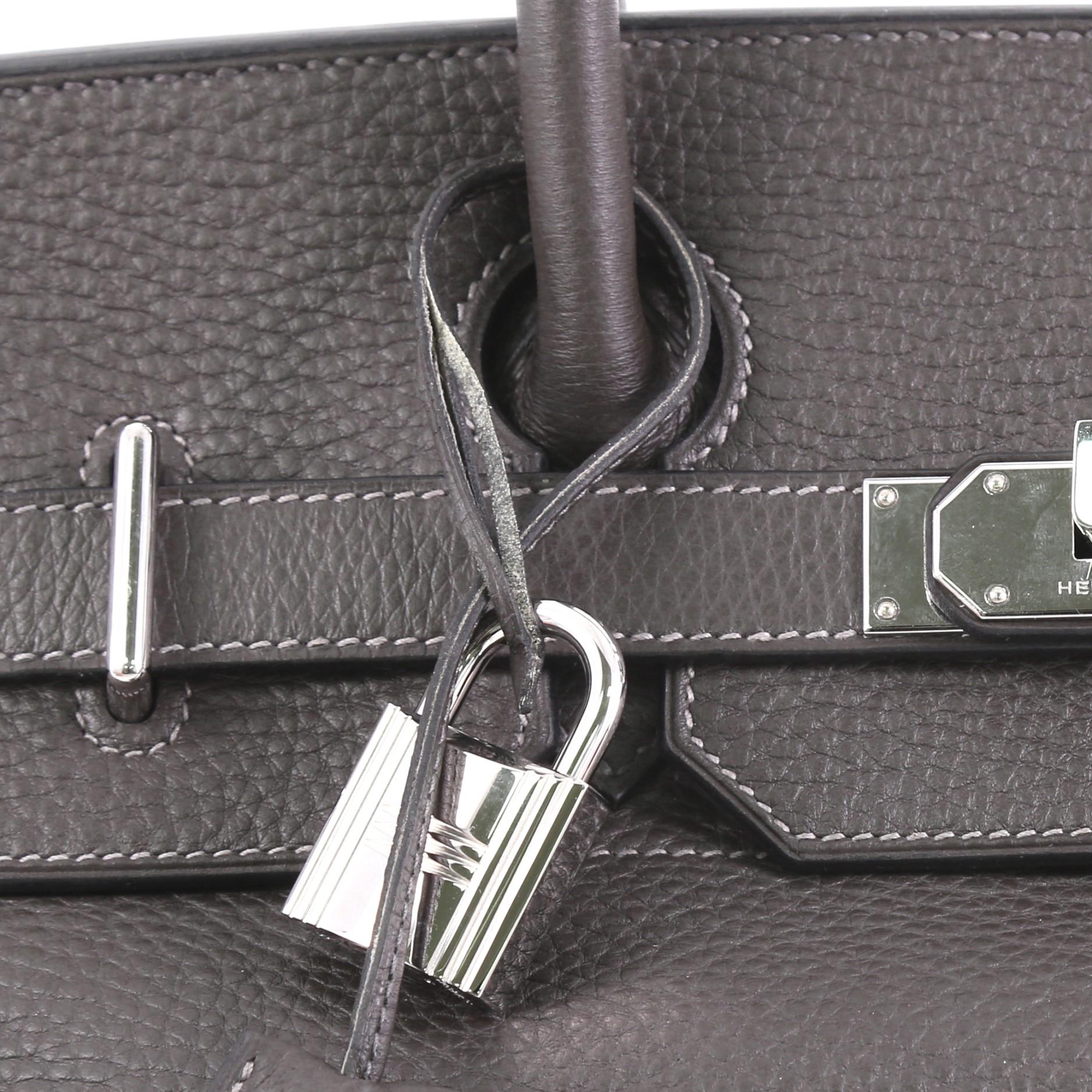 Hermes Birkin JPG Handbag Graphite Clemence with Palladium Hardware 42 2