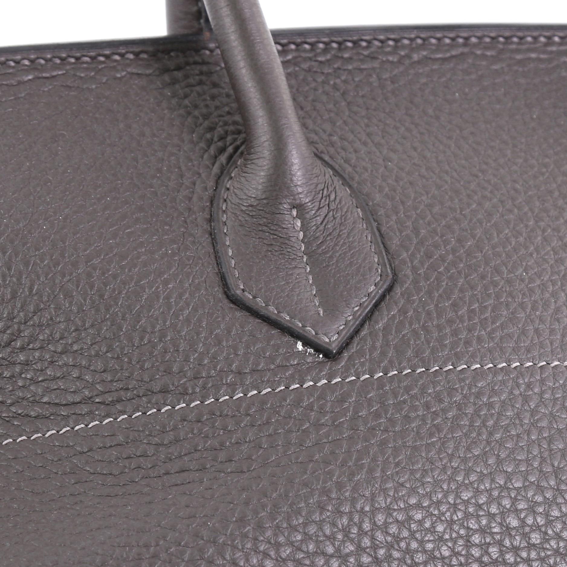 Hermes Birkin JPG Handbag Graphite Clemence with Palladium Hardware 42 3