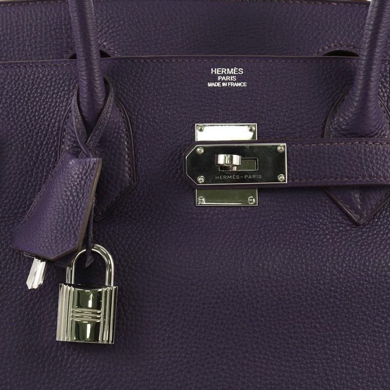 Hermes Birkin JPG Handbag Iris Togo With Palladium Hardware 42  1