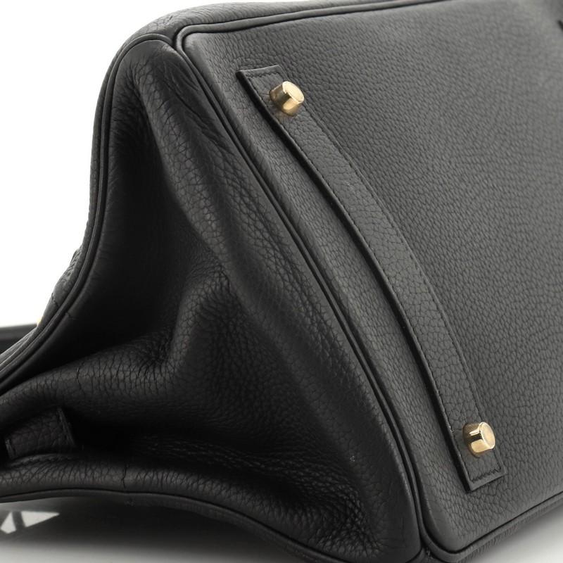 Hermes Birkin JPG Handbag Noir Clemence with Gold Hardware 42 3