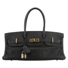 Hermes Birkin JPG Handbag Noir Clemence with Gold Hardware 42