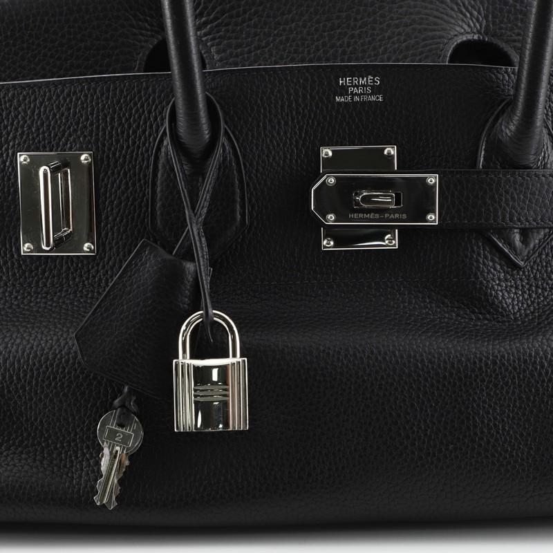 Hermes Birkin JPG Handbag Noir Clemence with Palladium Hardware 42 5
