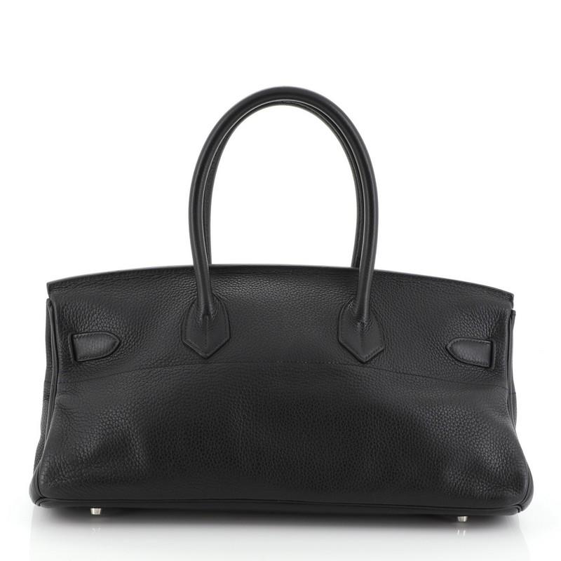 Black Hermes Birkin JPG Handbag Noir Clemence with Palladium Hardware 42