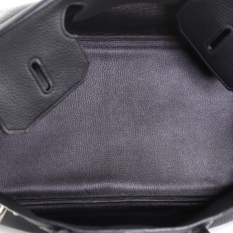 Women's or Men's Hermes Birkin JPG Handbag Noir Clemence with Palladium Hardware 42