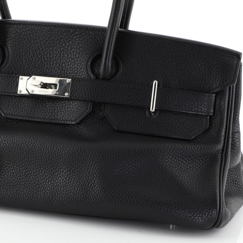 Hermes Birkin JPG Handbag Noir Clemence with Palladium Hardware 42 2