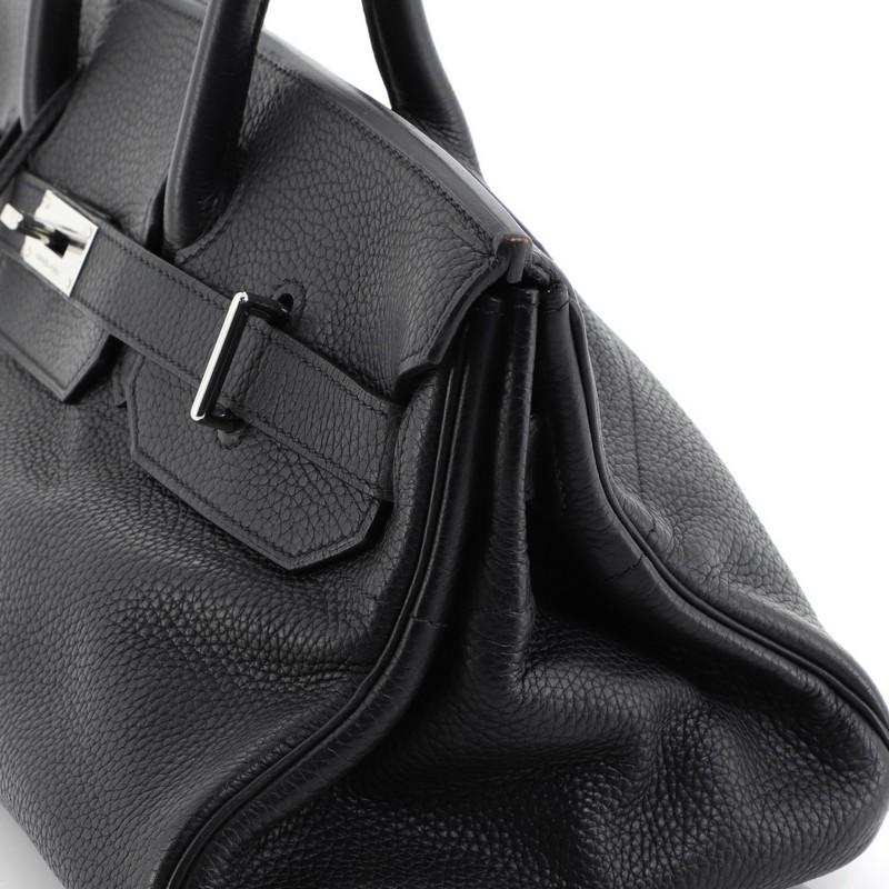 Hermes Birkin JPG Handbag Noir Clemence with Palladium Hardware 42 3