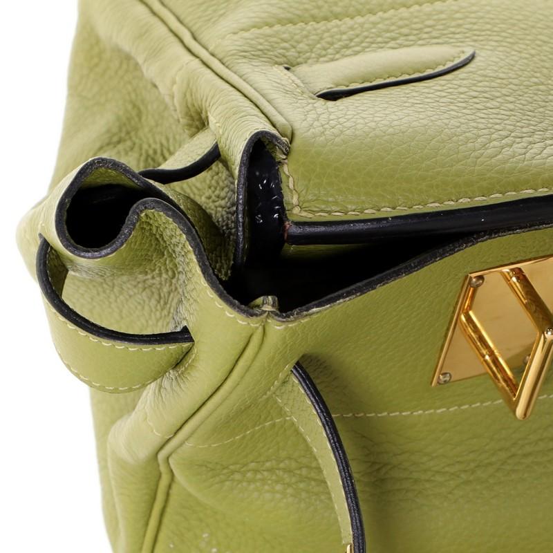 Hermes Birkin JPG Handbag Vert Chartreuse Clemence with Gold Hardware 42 5
