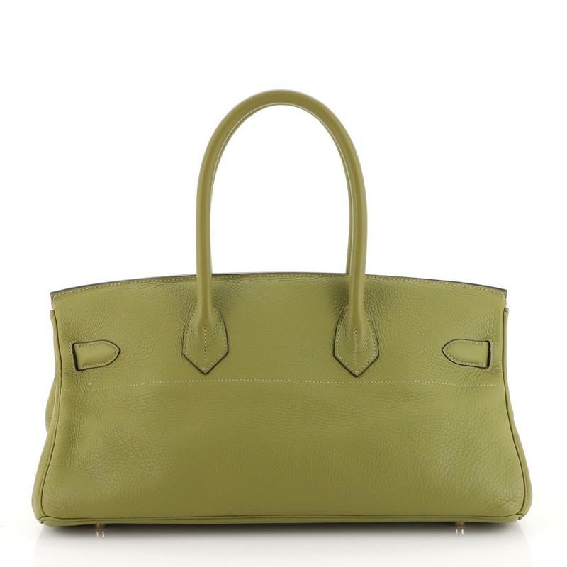 Hermes Birkin JPG Handbag Vert Chartreuse Clemence with Gold Hardware 42 In Good Condition In NY, NY
