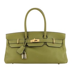 Hermes Birkin JPG Handbag Vert Chartreuse Clemence with Gold Hardware 42
