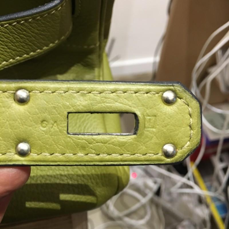 Hermes Birkin JPG Handbag Vert Chartreuse Clemence with Palladium Hardware 42 4