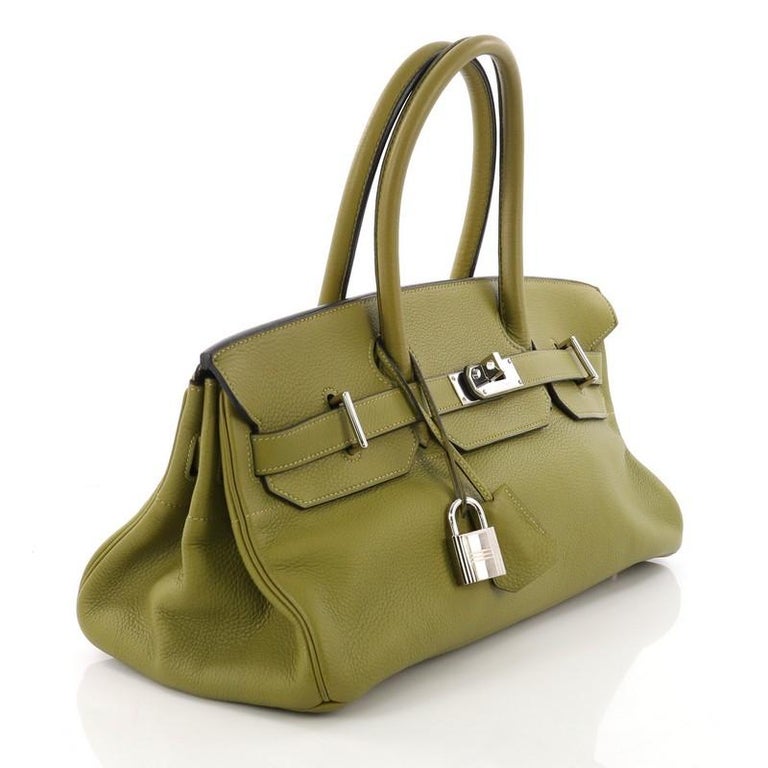 Hermes Birkin JPG Handbag Vert Chartreuse Clemence with Palladium