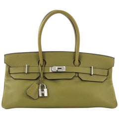 Hermes Birkin JPG Handbag Vert Chartreuse Clemence with Palladium Hardware 42
