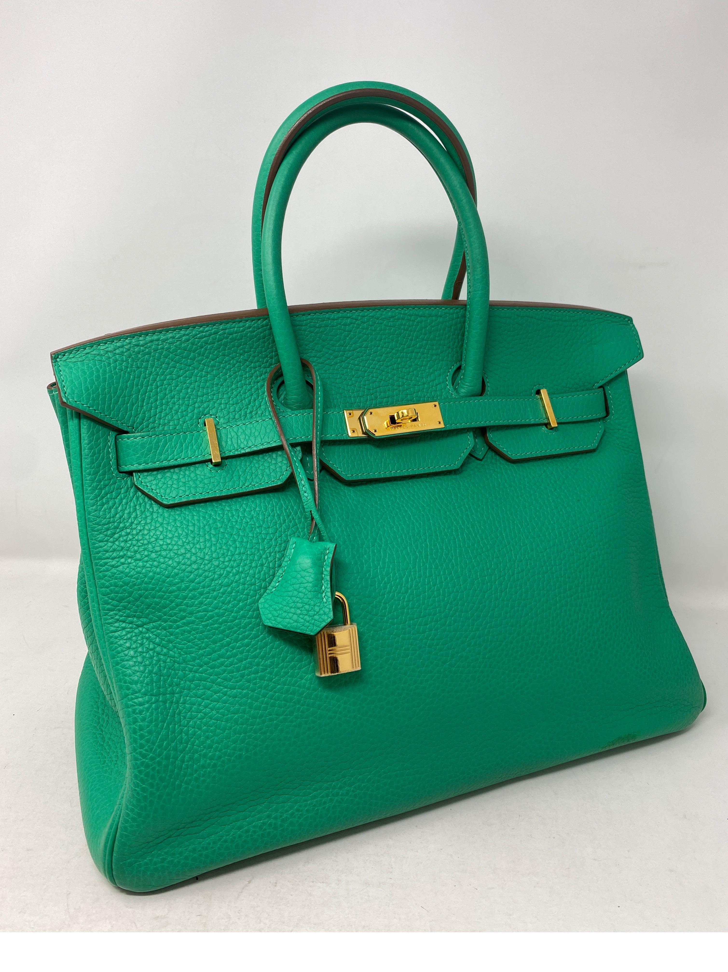 Hermes Birkin Menthe Green 35 Bag 3