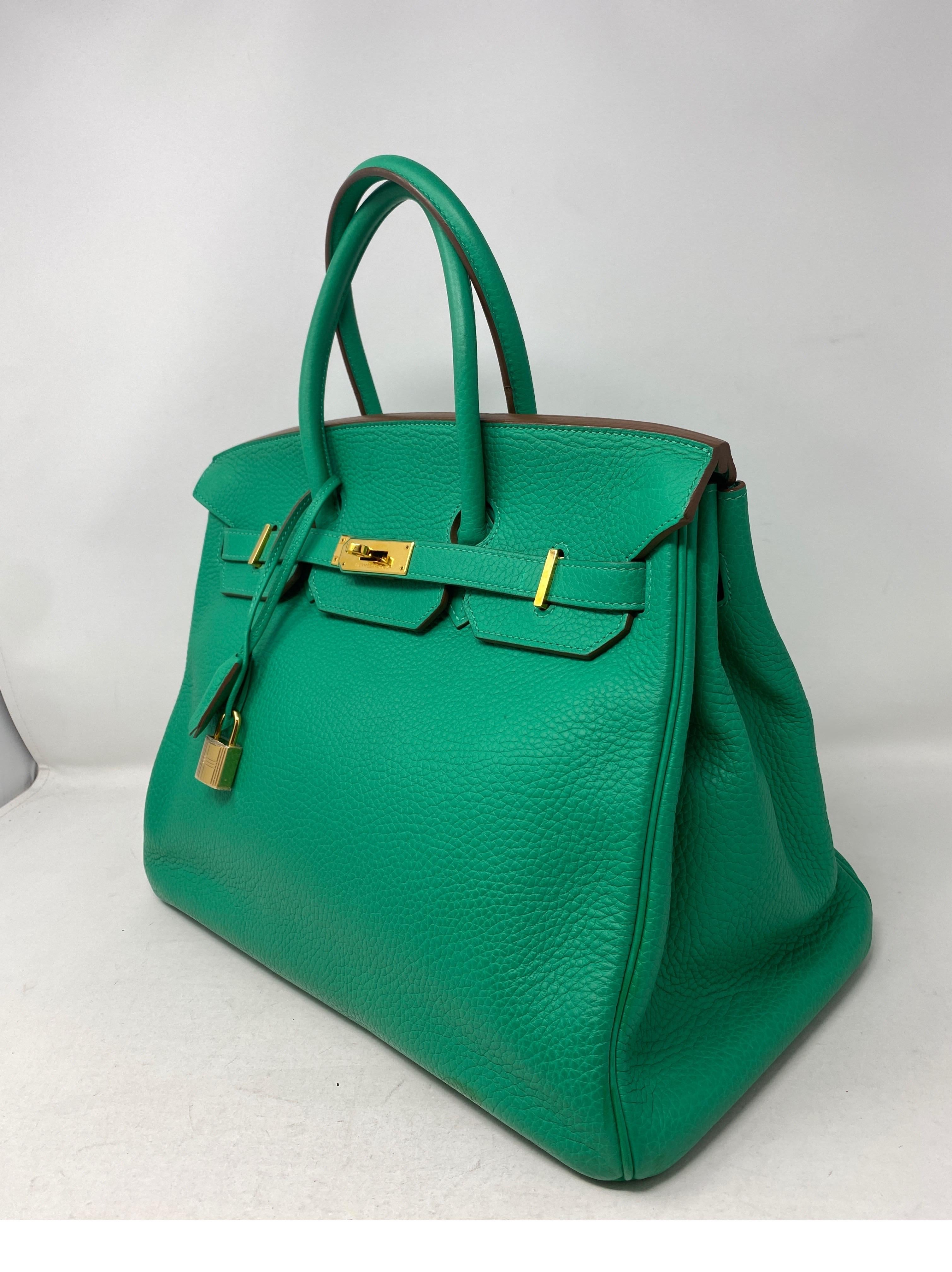 Hermes Birkin Menthe Green 35 Bag 4
