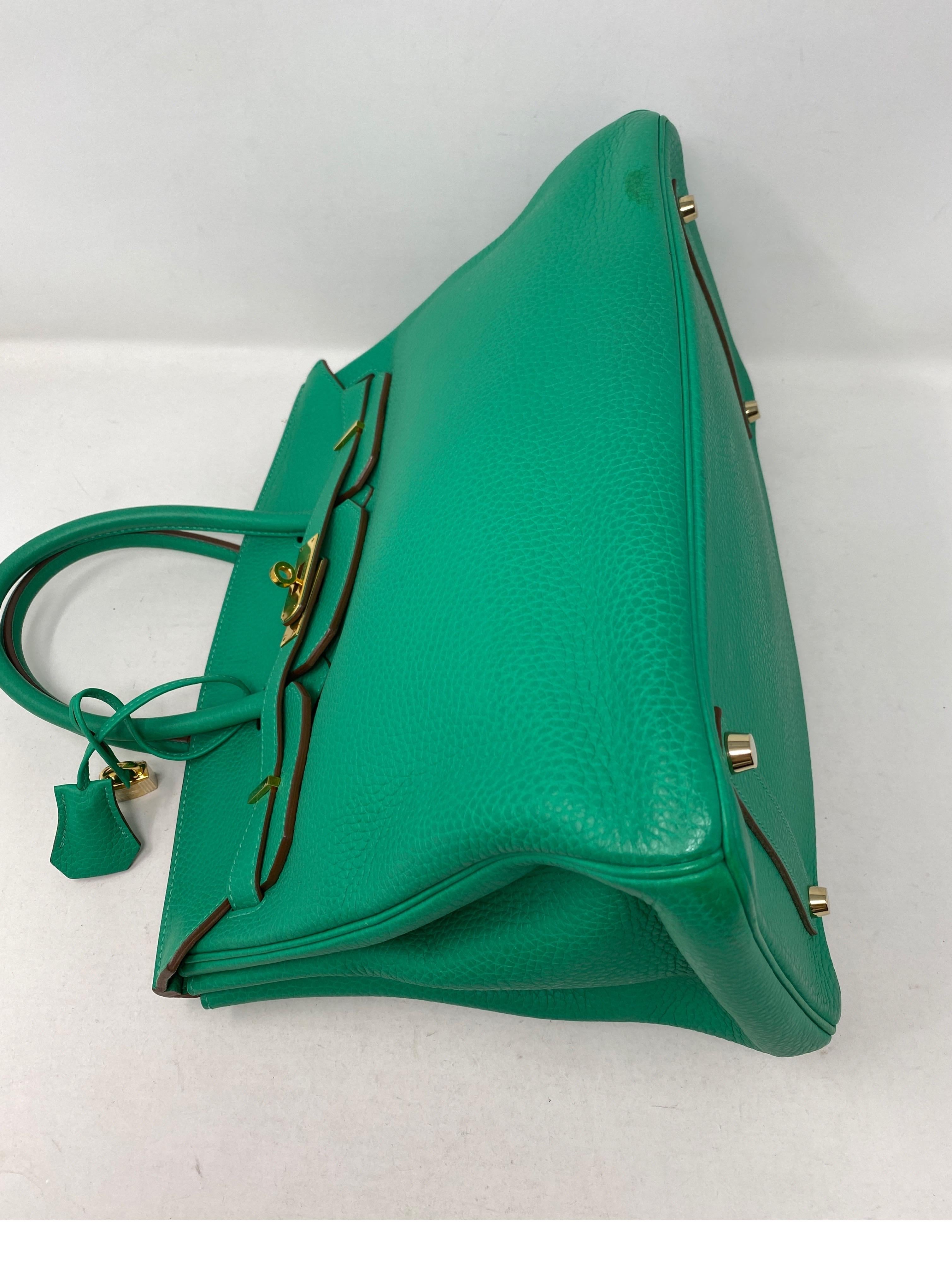 Hermes Birkin Menthe Green 35 Bag 6