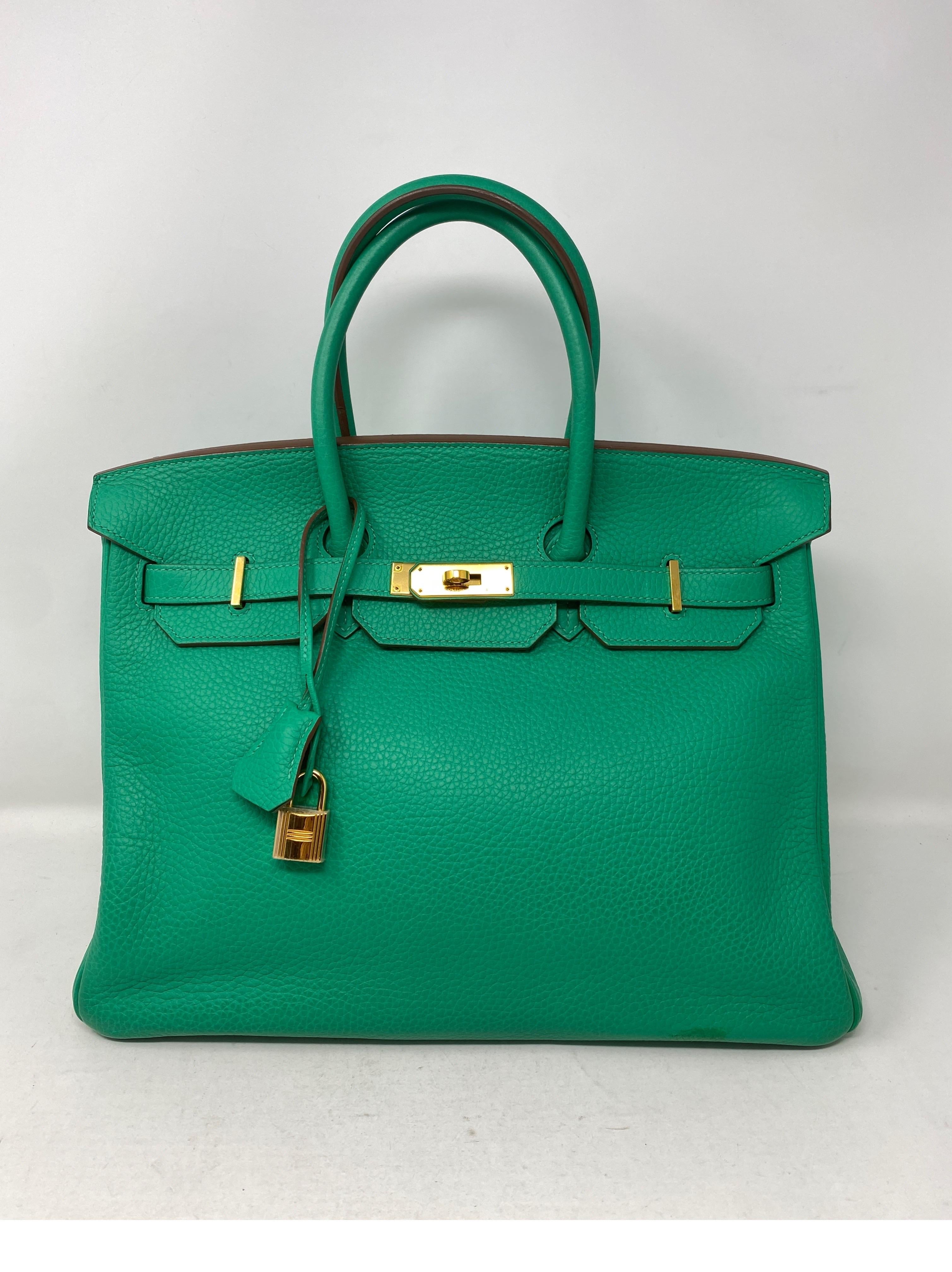 Hermes Birkin Menthe Green 35 Bag 9
