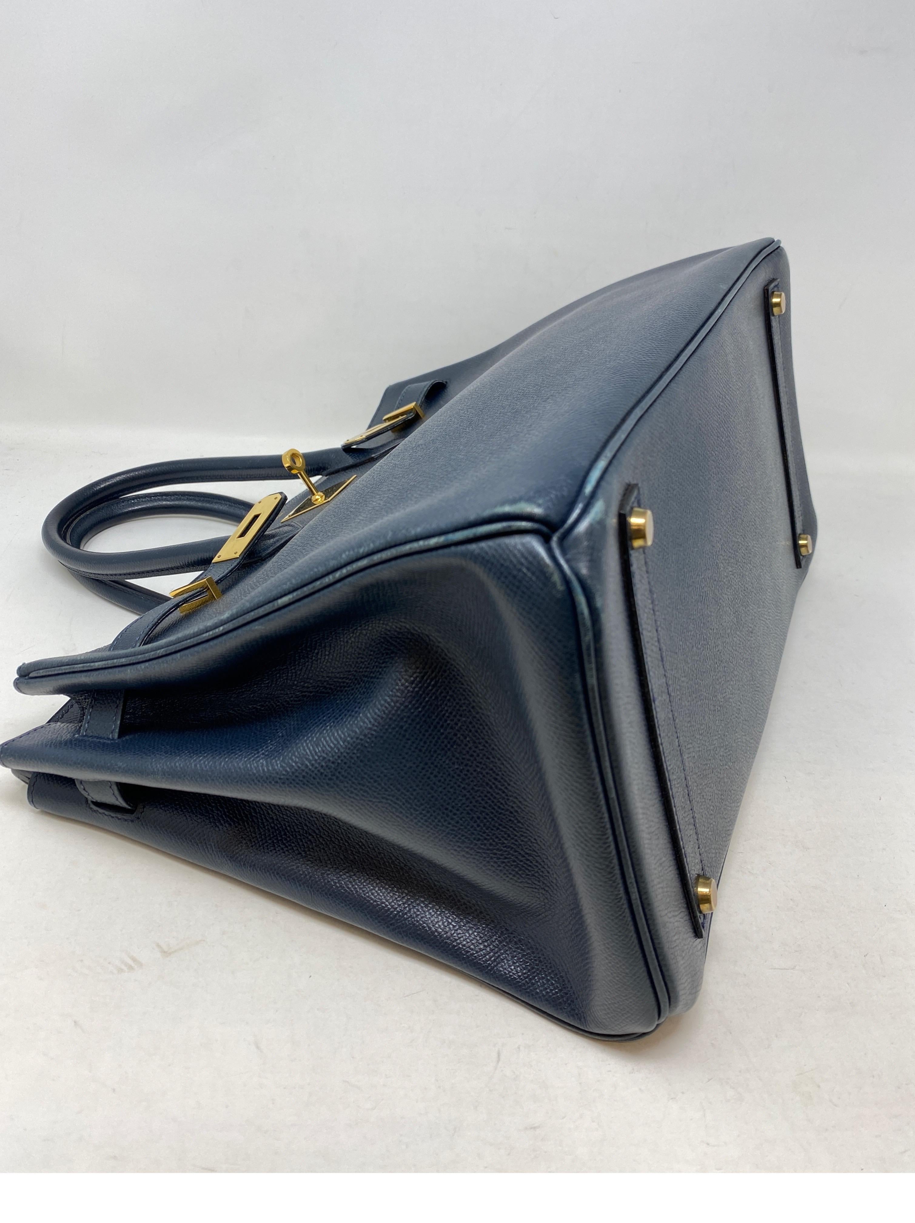 Birkin Marineblaue Tasche 35 von Hermes 3