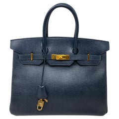 Hermes Birkin Navy Bag 35