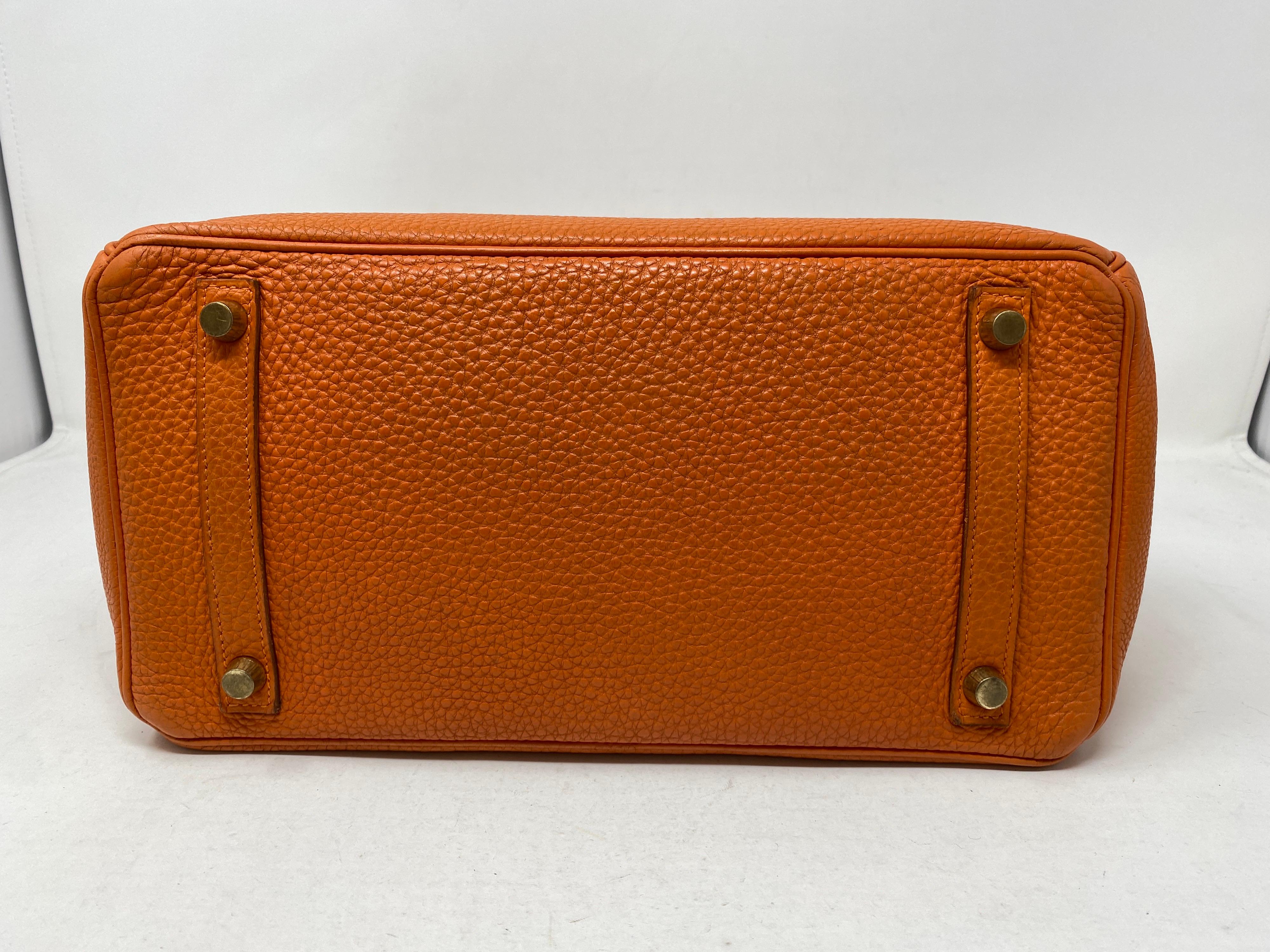 Hermes Birkin Orange 30 Bag 7