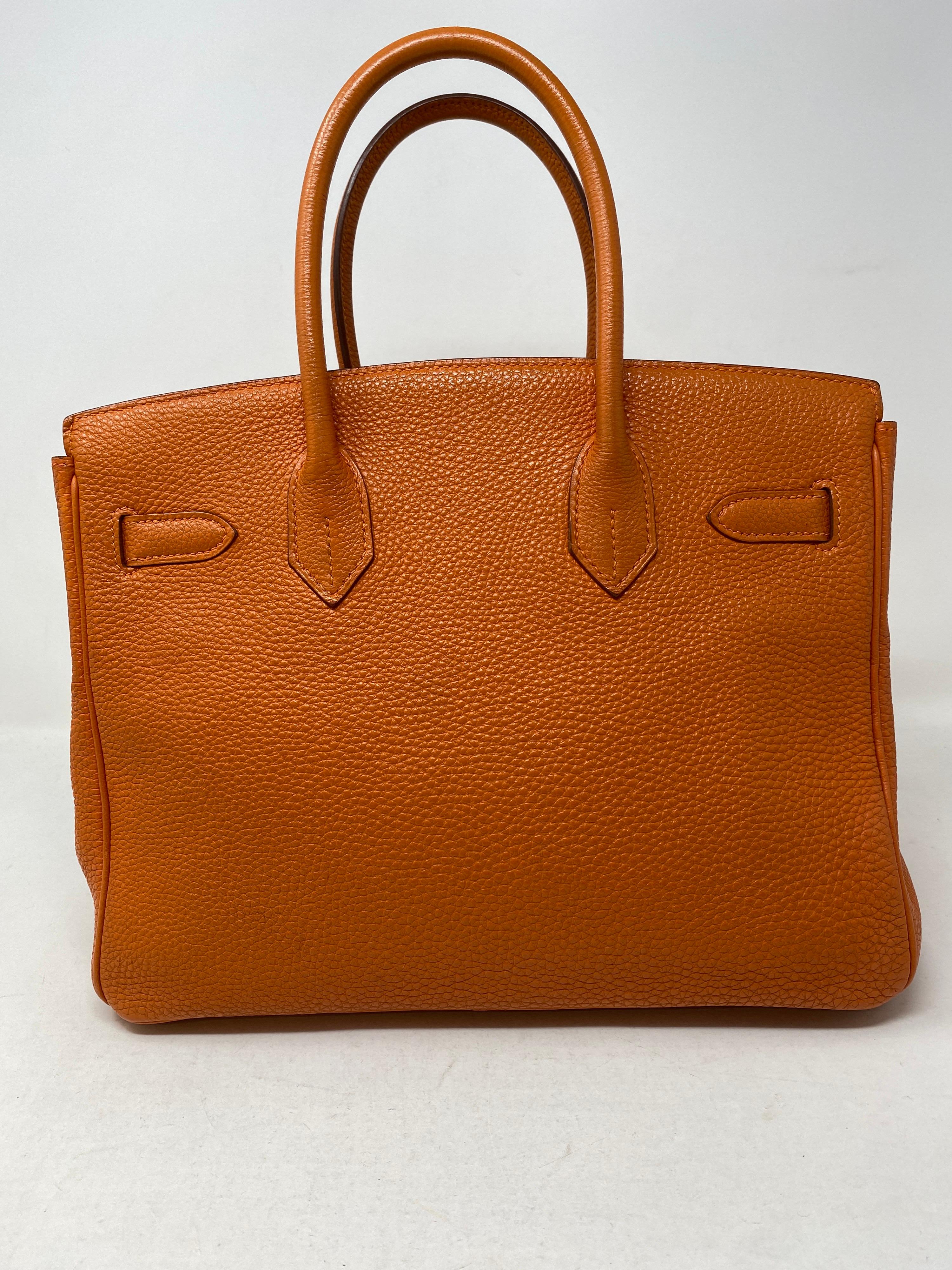 Women's or Men's Hermes Birkin Orange 30 Bag