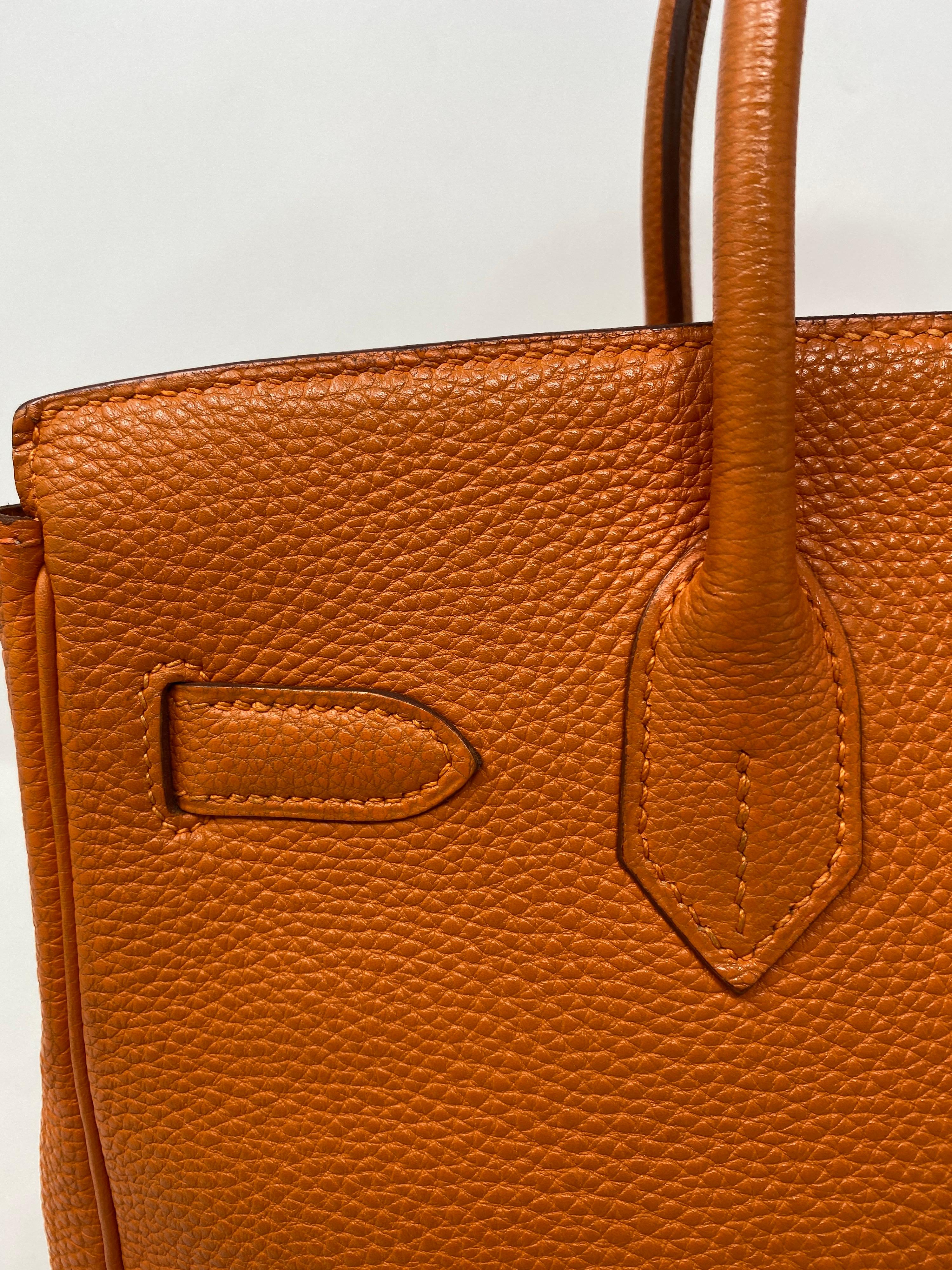 Hermes Birkin Orange 30 Bag 3