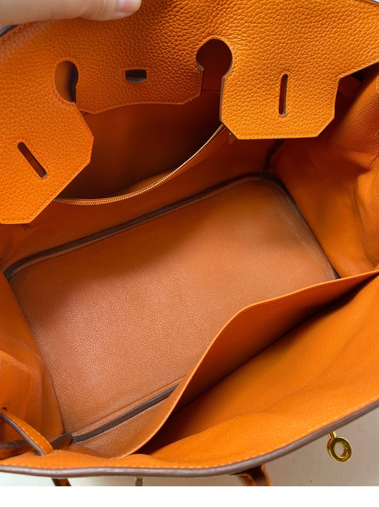 Hermes Birkin Orange 35 Bag  10
