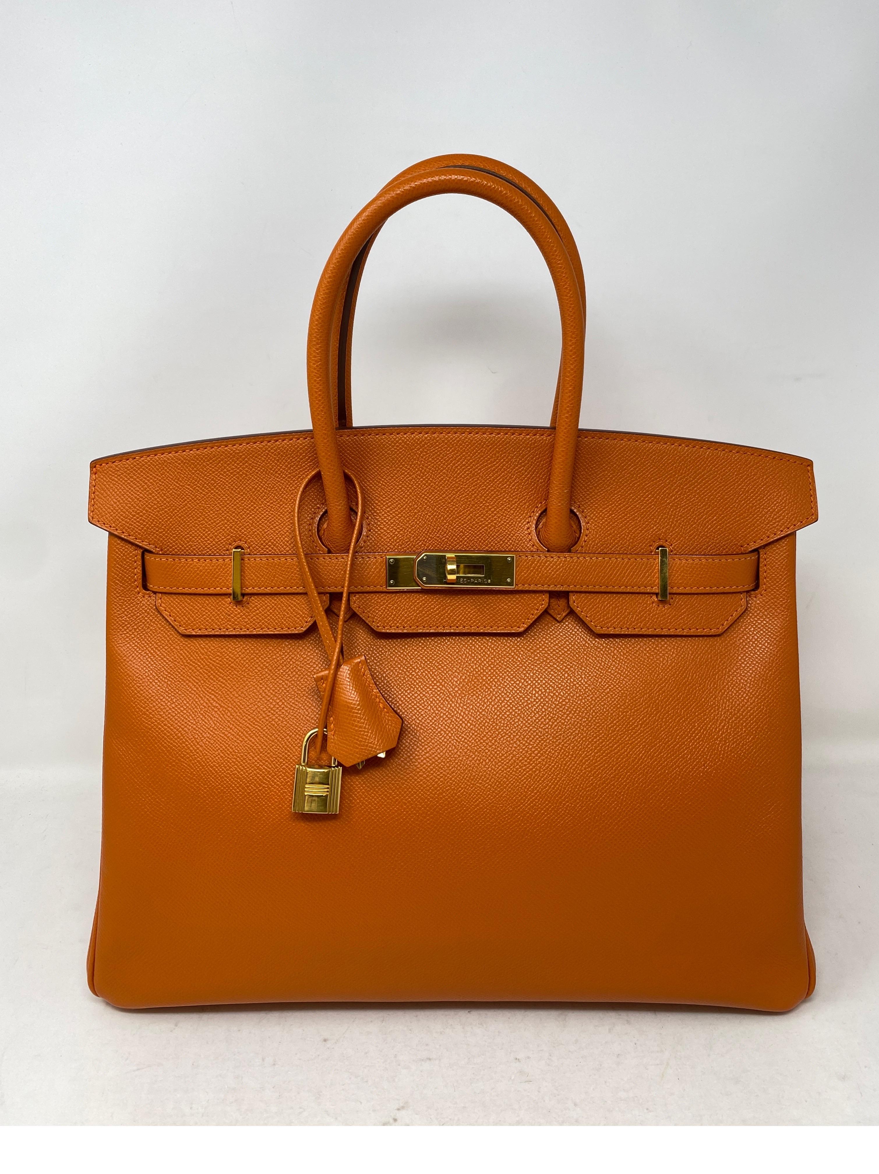 Hermes Birkin Orange 35 Bag  7