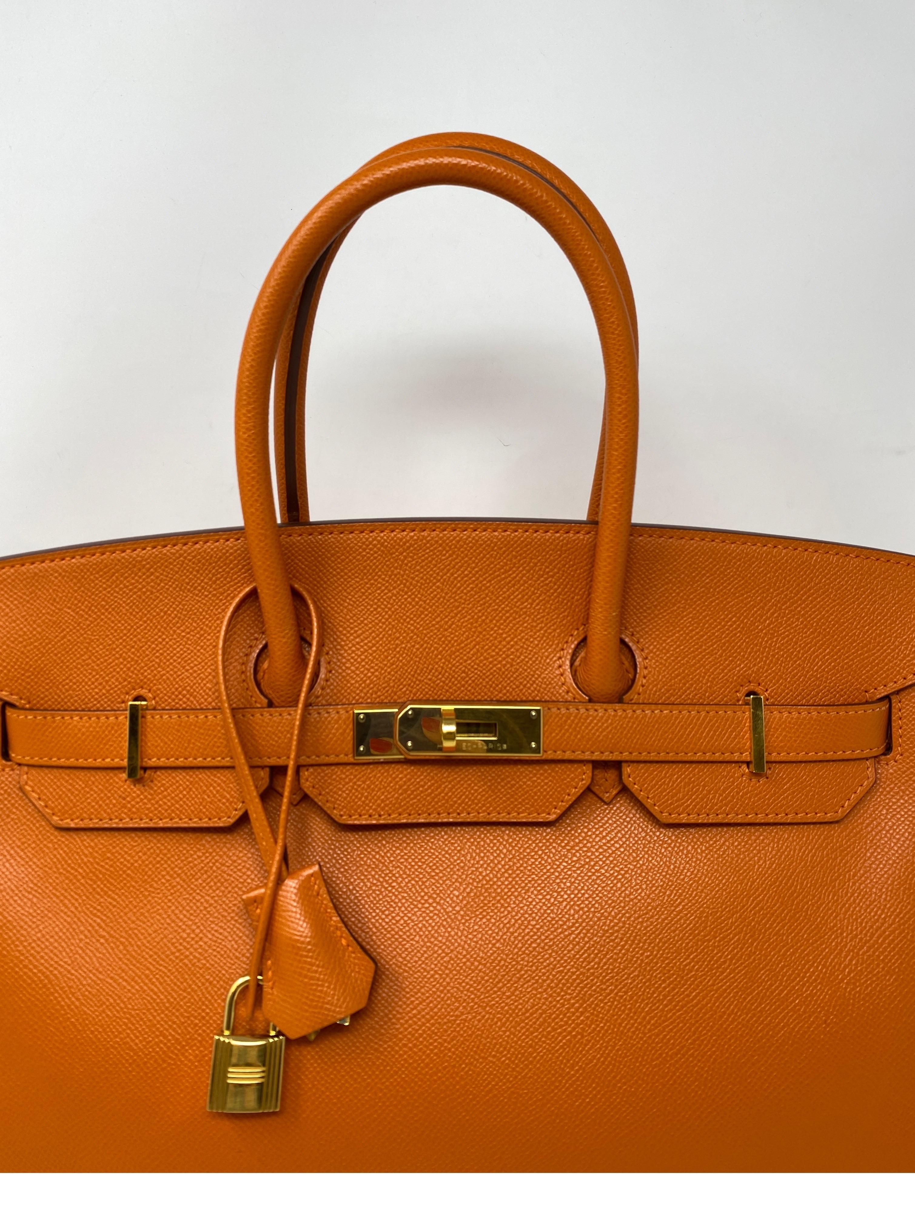 Hermes Birkin Orange 35 Bag  8