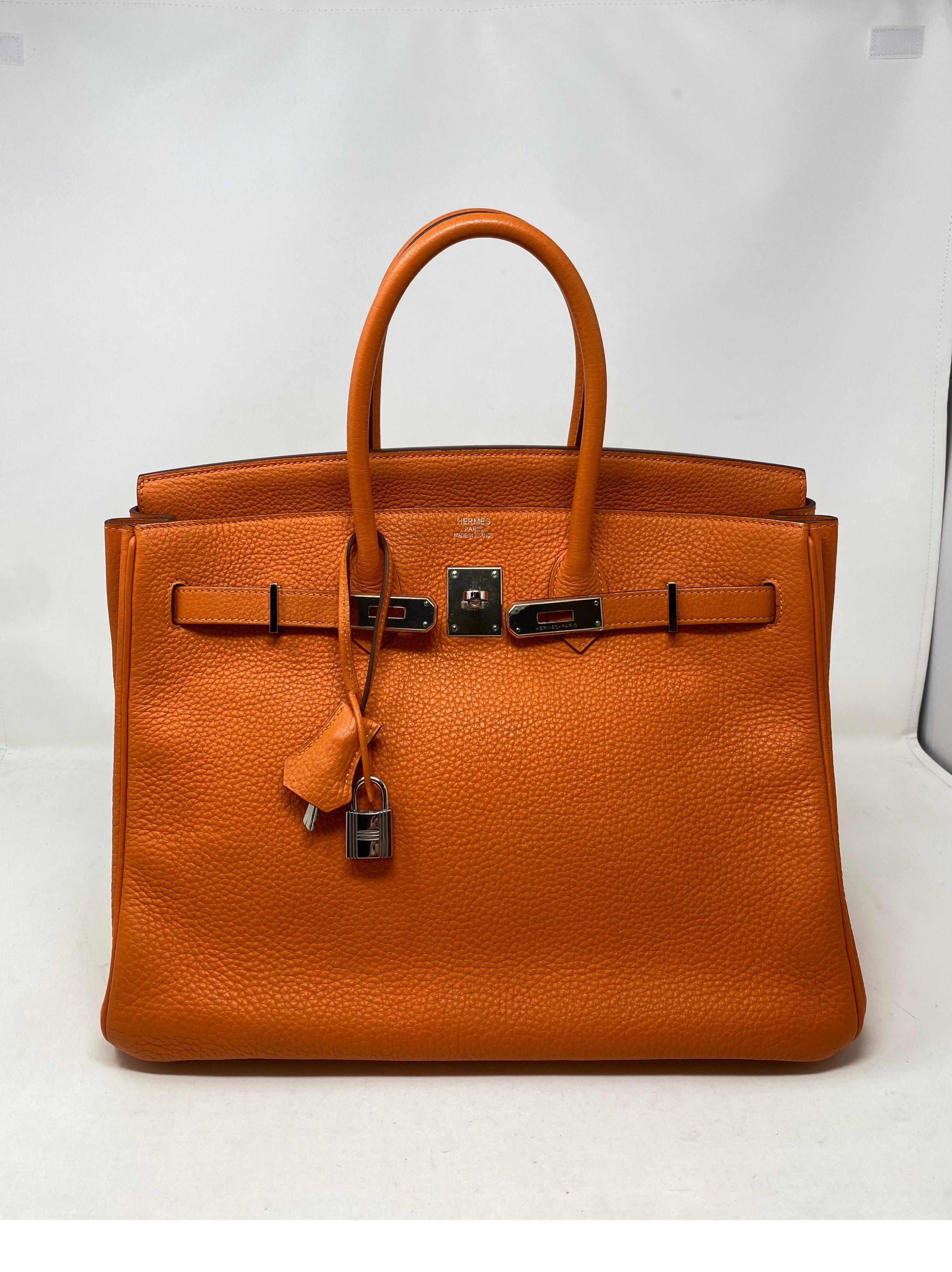 Hermes Birkin Orange 35 Bag 10