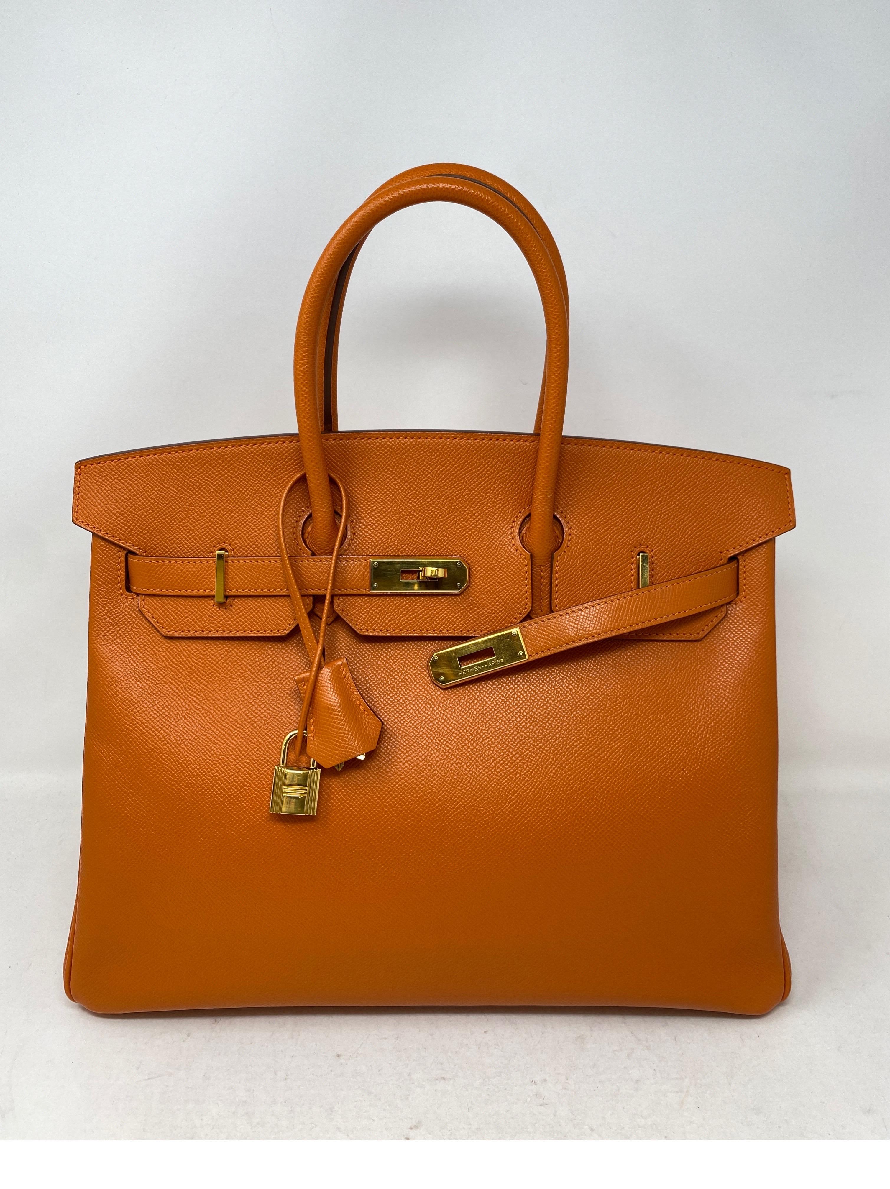 Hermes Birkin Orange 35 Bag  9