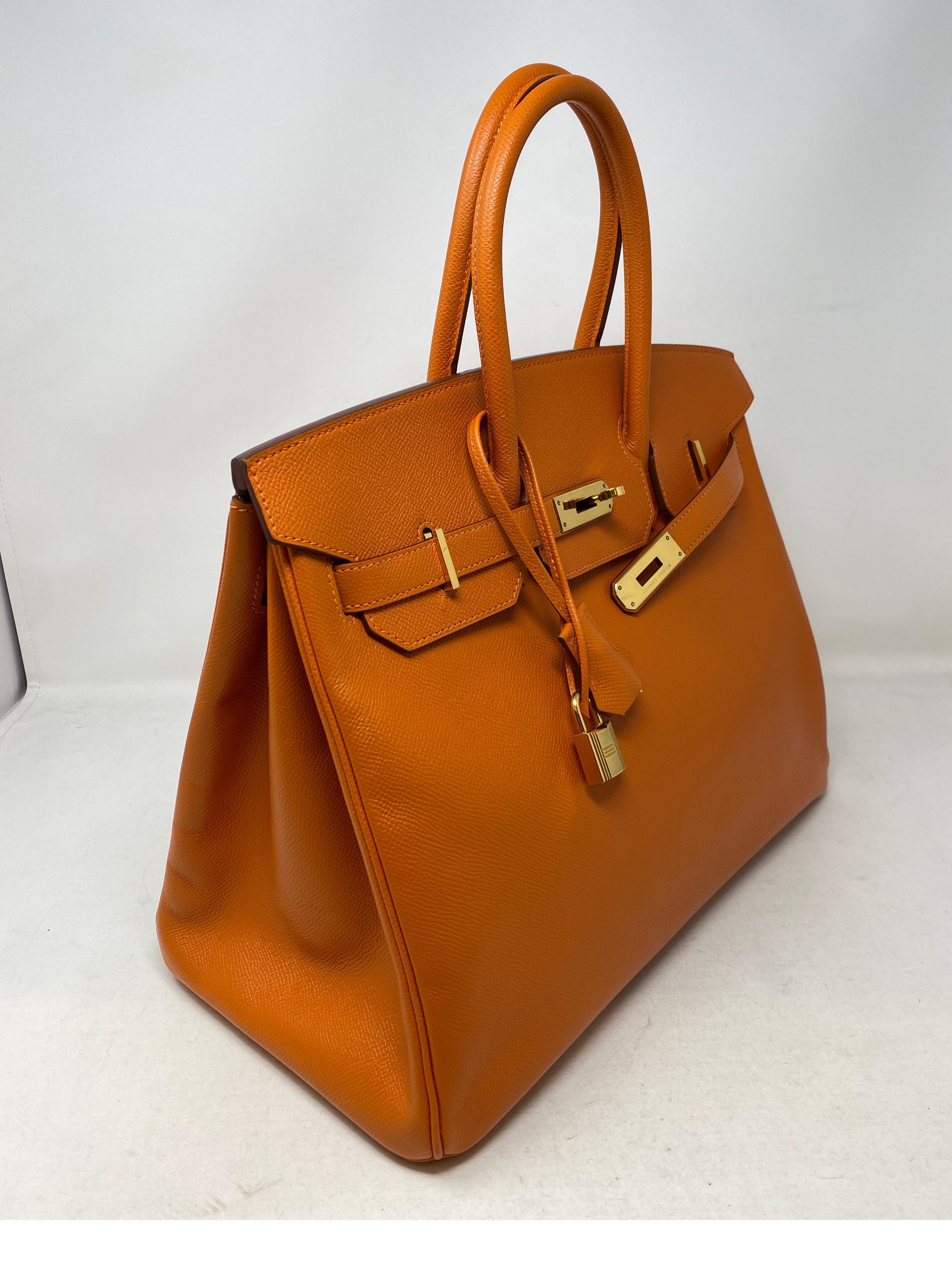 Hermes Birkin Orange 35 Bag  10