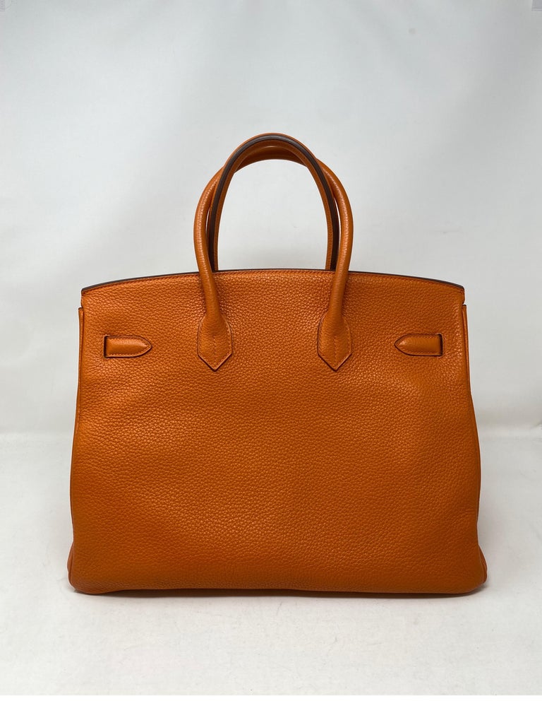 Hermes Birkin Orange 35 Bag  In Good Condition In Athens, GA