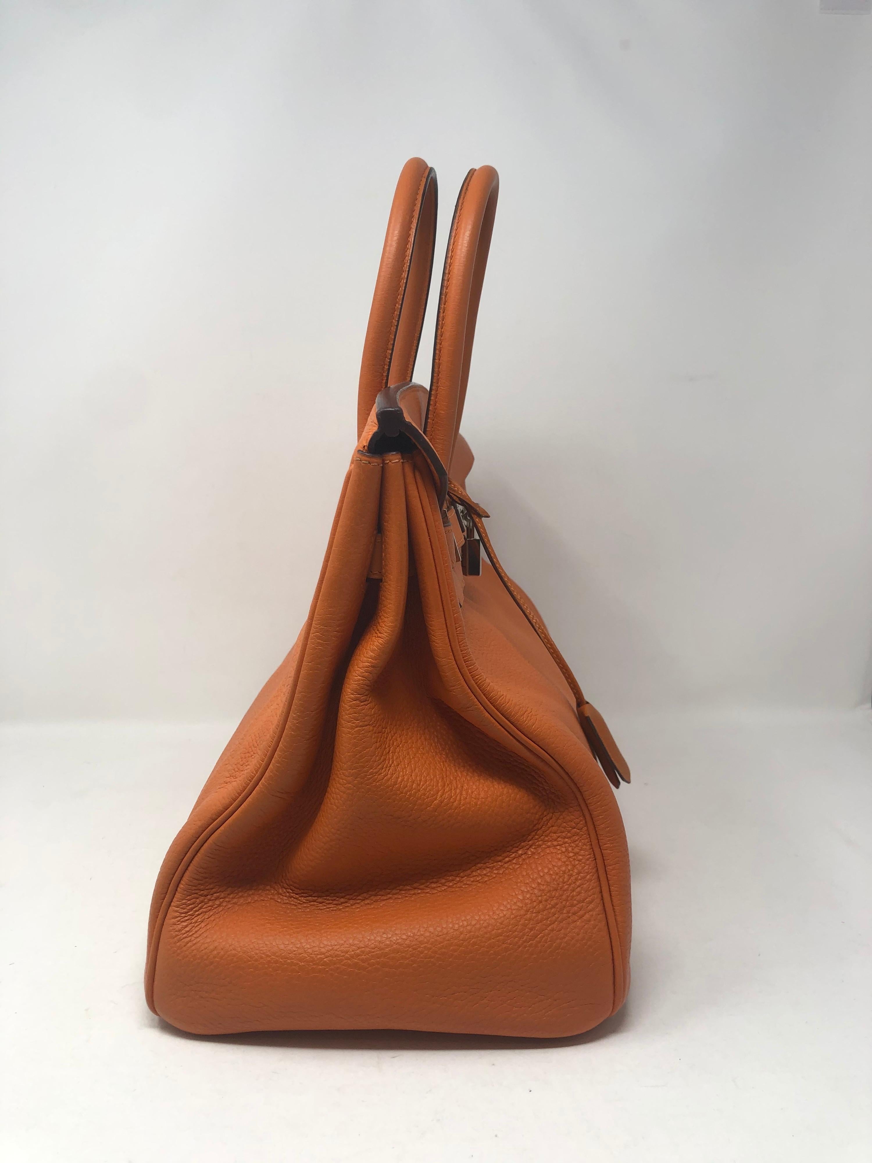 Women's or Men's Hermes Birkin Orange 35 Bag 