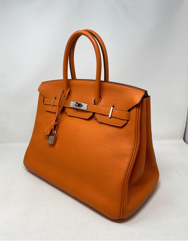 Women's or Men's Hermes Birkin Orange 35 Bag