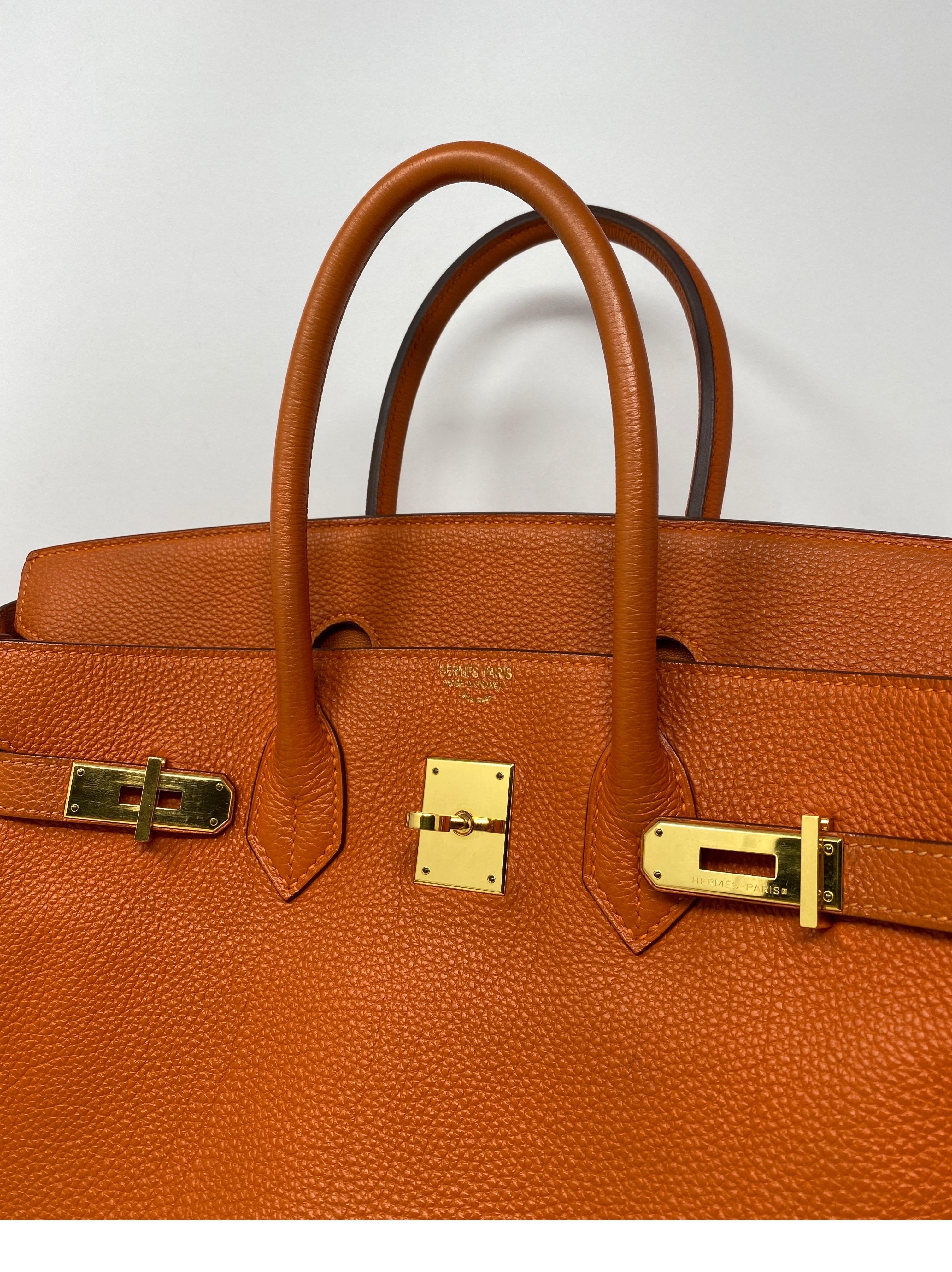Hermes Birkin Orange 35 Bag at 1stDibs