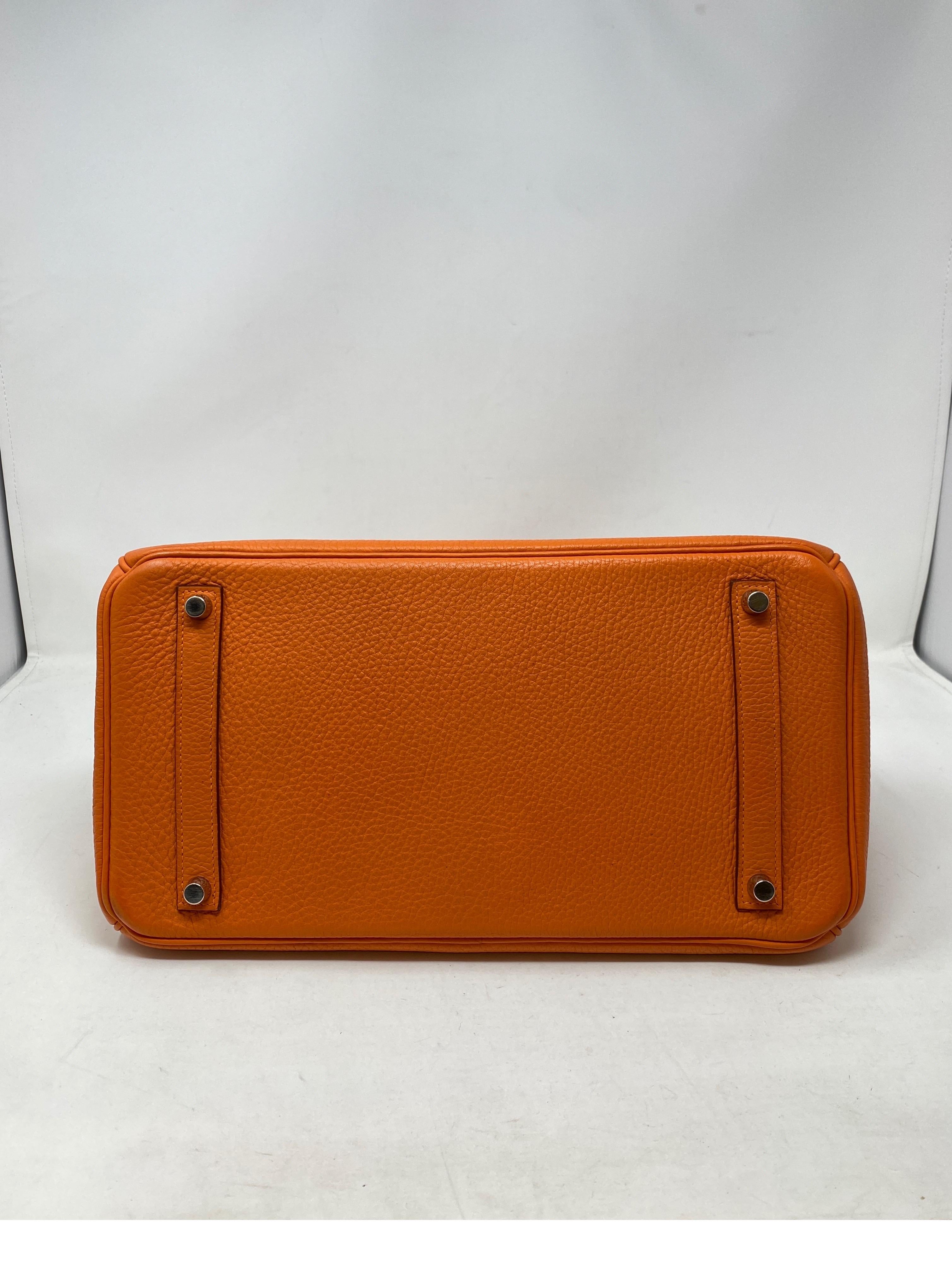 Hermes Birkin Orange 35 Bag In Excellent Condition In Athens, GA