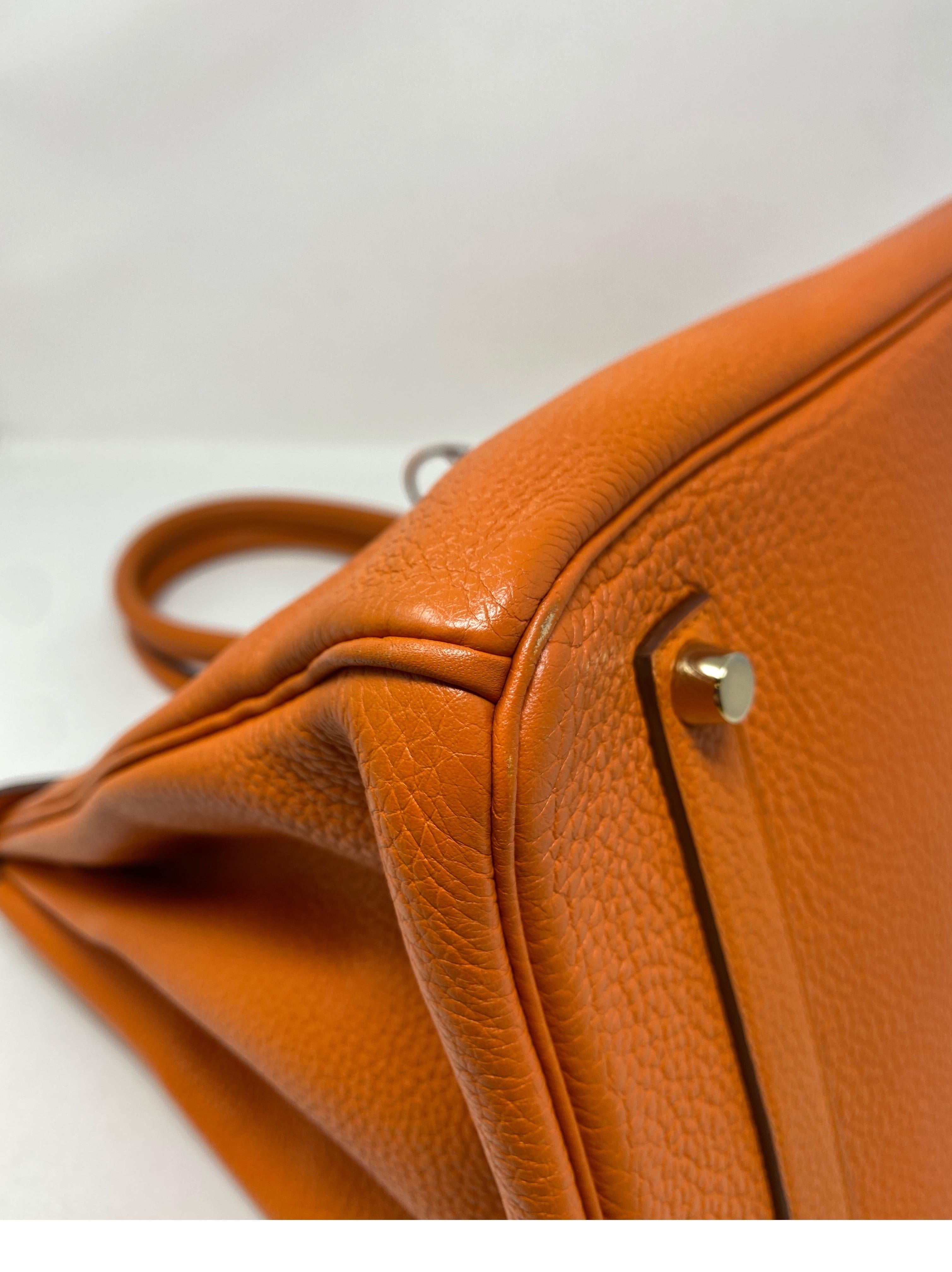 Women's or Men's Hermes Birkin Orange 35 Bag 