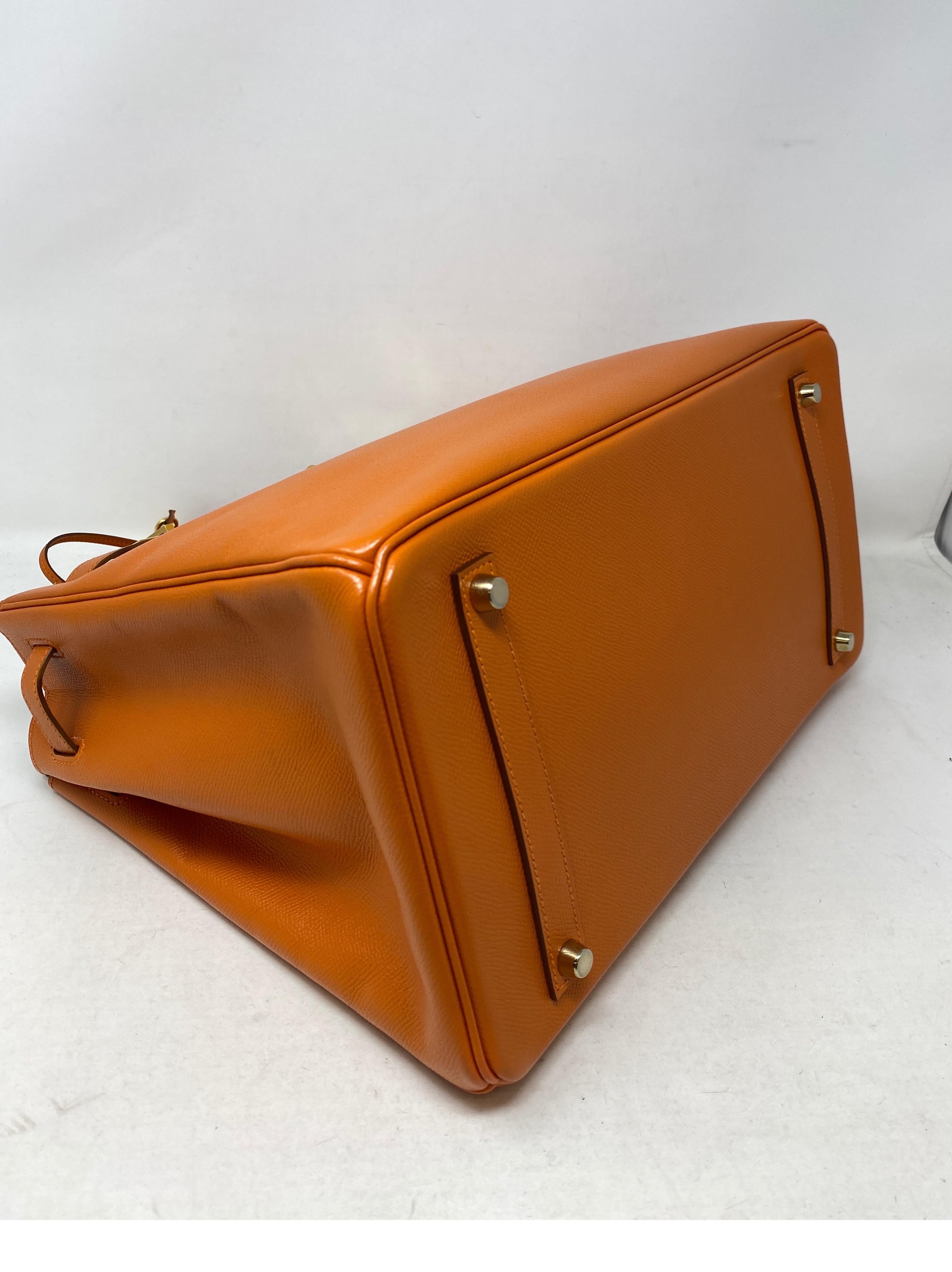 Hermes Birkin Orange 35 Bag  In Excellent Condition In Athens, GA
