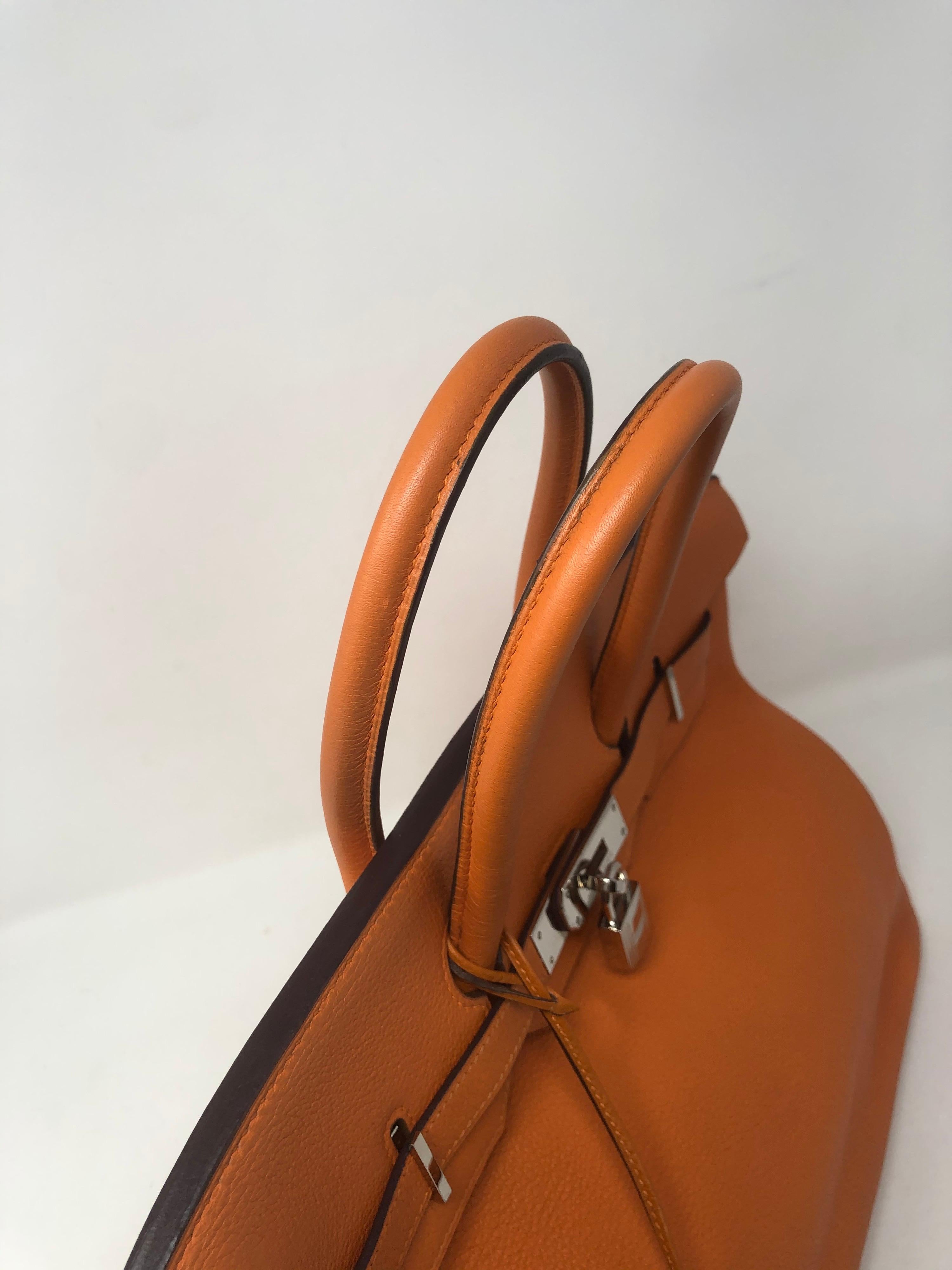 Hermes Birkin Orange 35 Bag  4