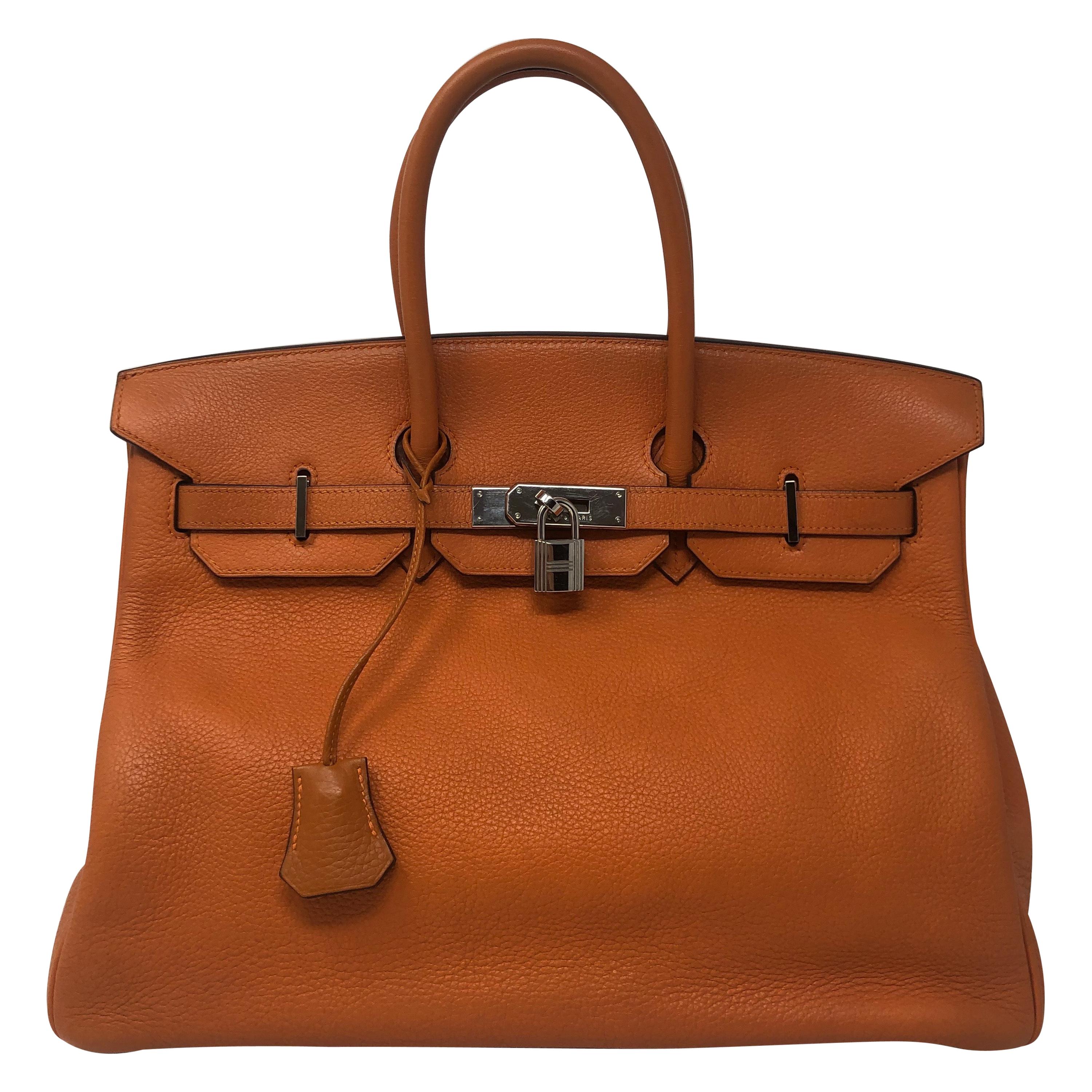 Hermes Birkin Orange 35 Bag 