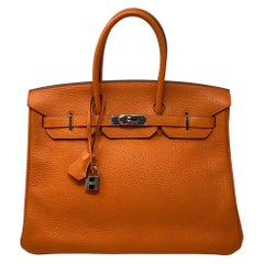 Birkin Orange 35 Tasche von Hermes