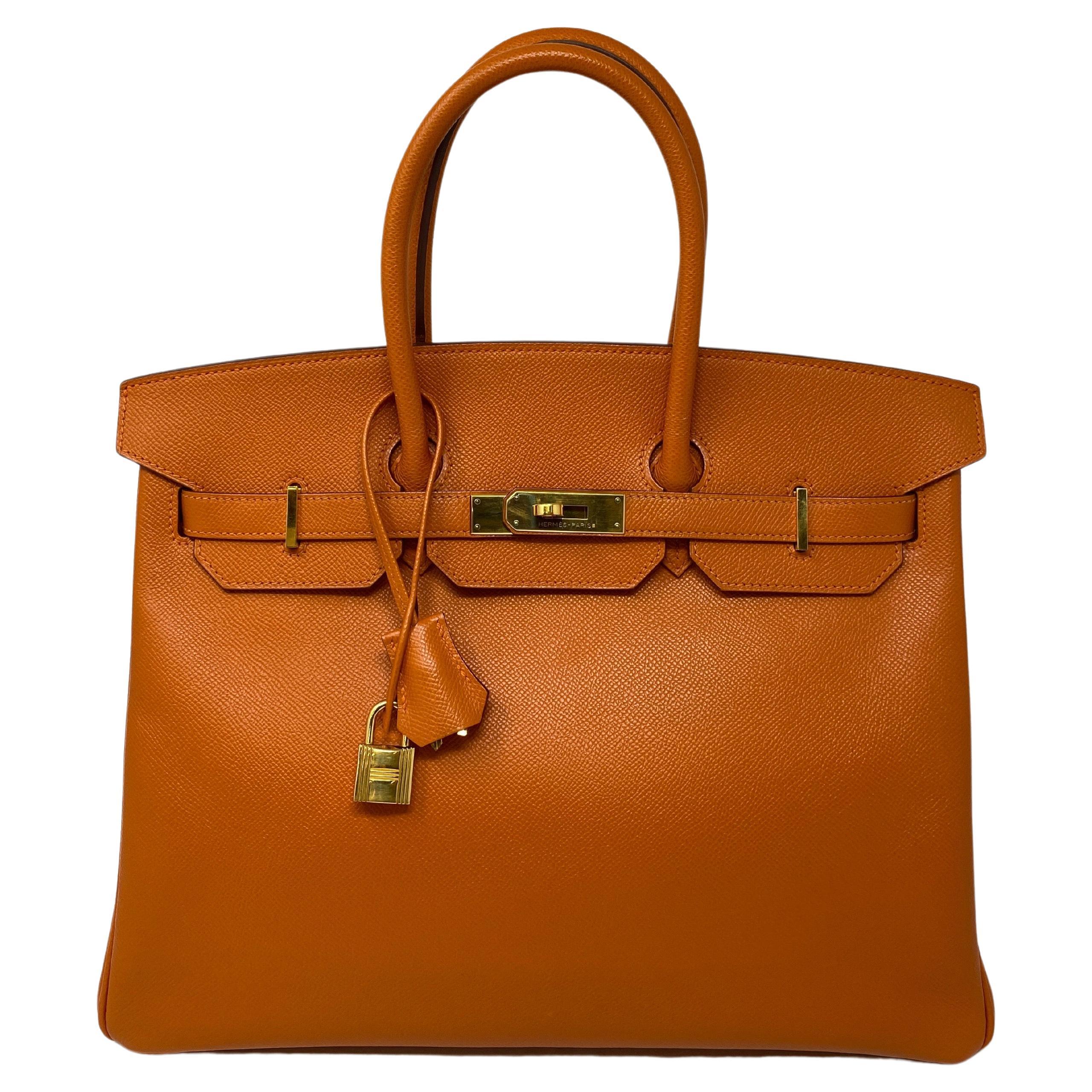 hermès orange bag birkin