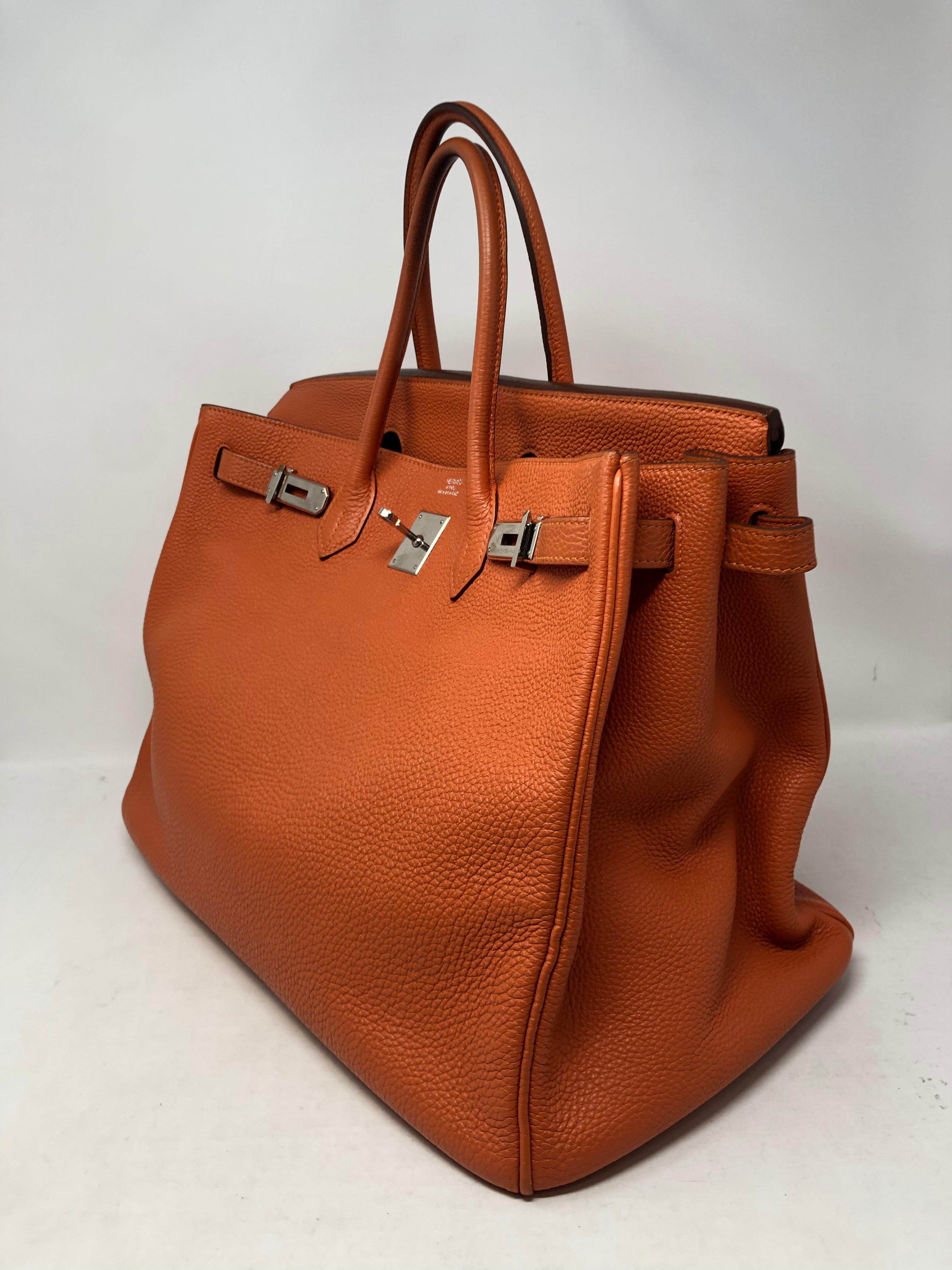 Hermes Birkin Orange 40 In Good Condition In Athens, GA