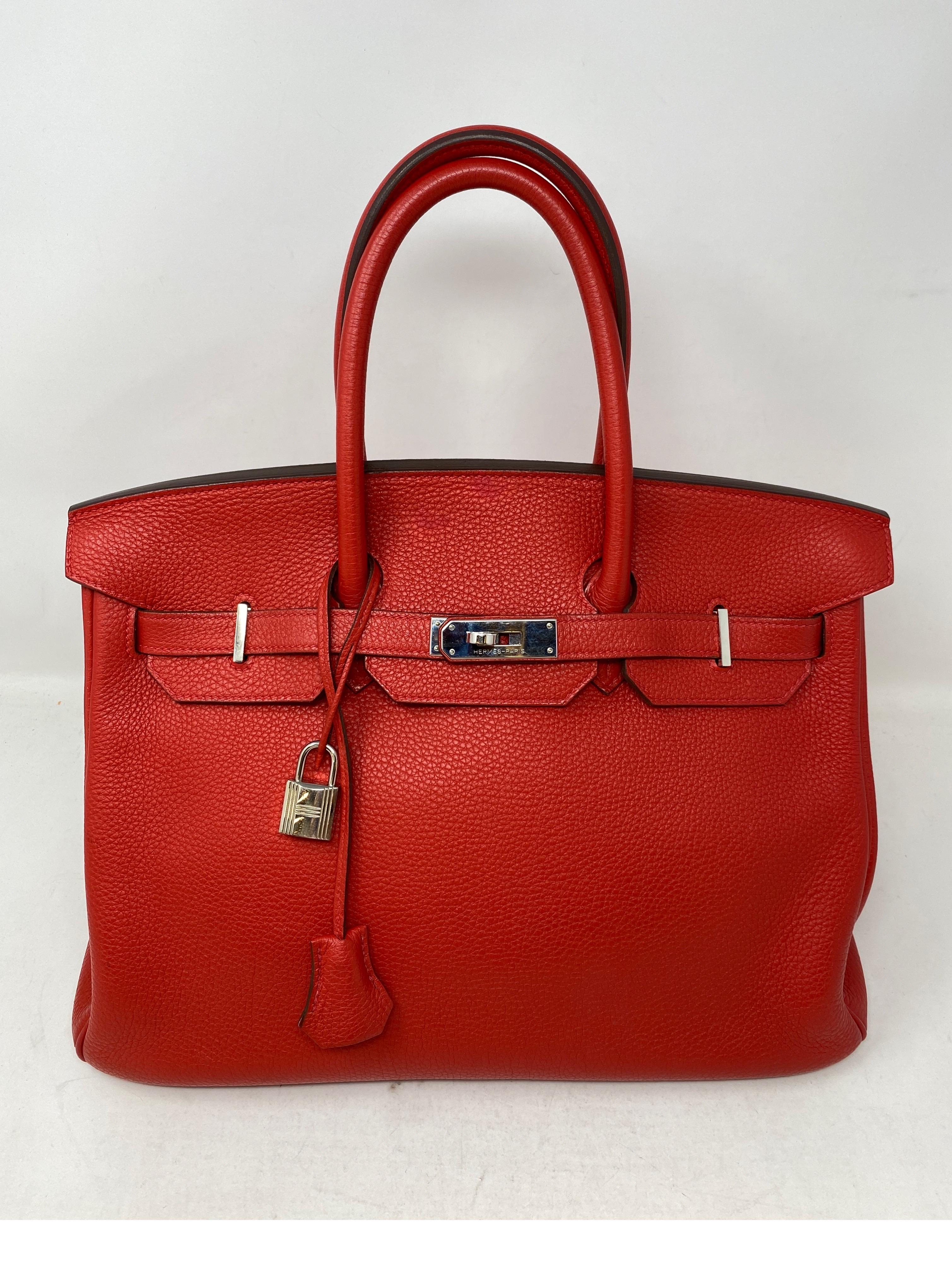 Hermès Birkin Red 35 Bag 9