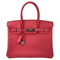 Azalee 30 Tasche aus Birkin-Rose von Hermès 