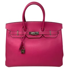 Hermes Birkin Rose Tyrien 35 Tasche Candy Bag