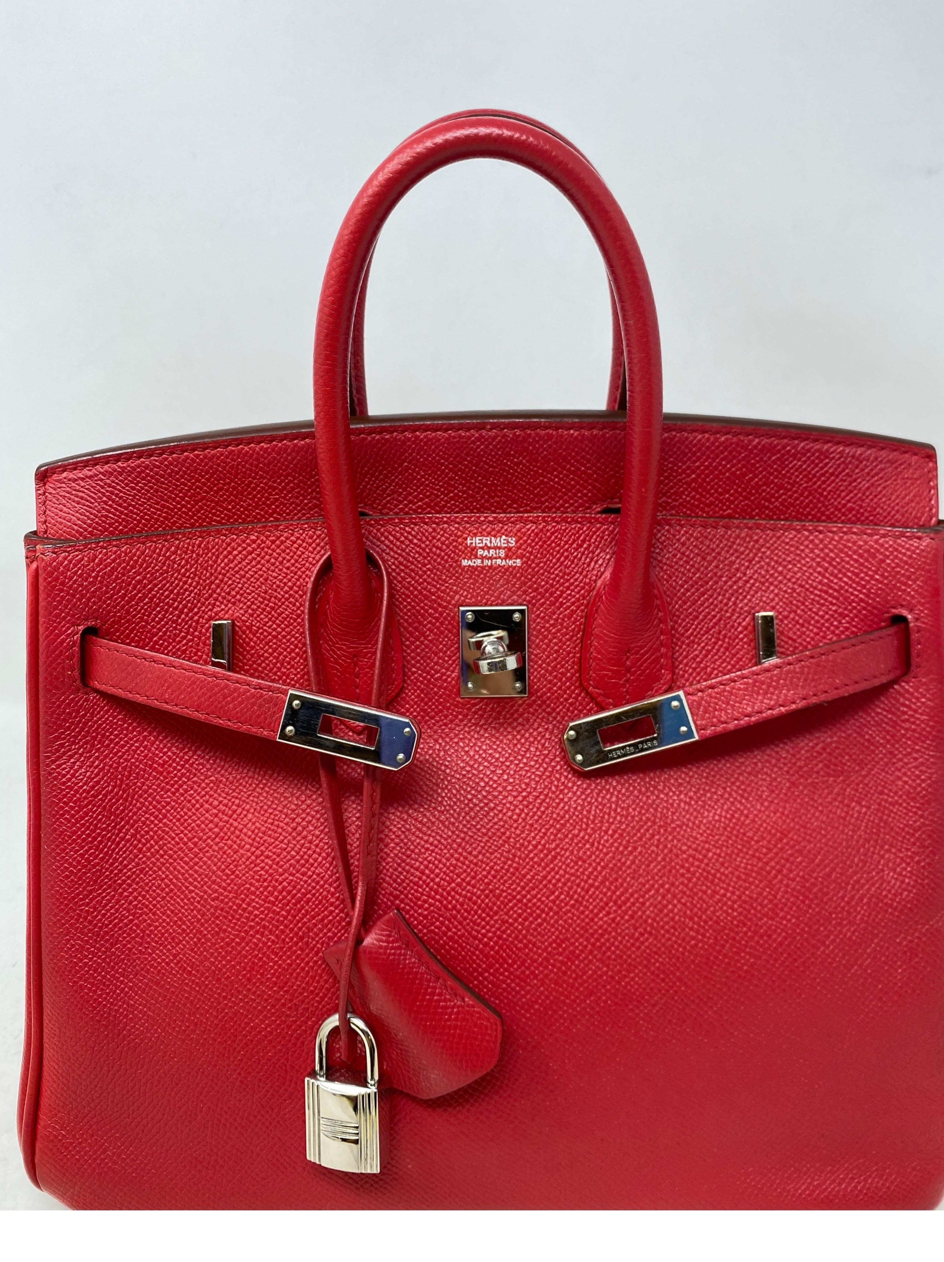 Hermes Birkin Bouganvillea Red 25 Bag 6