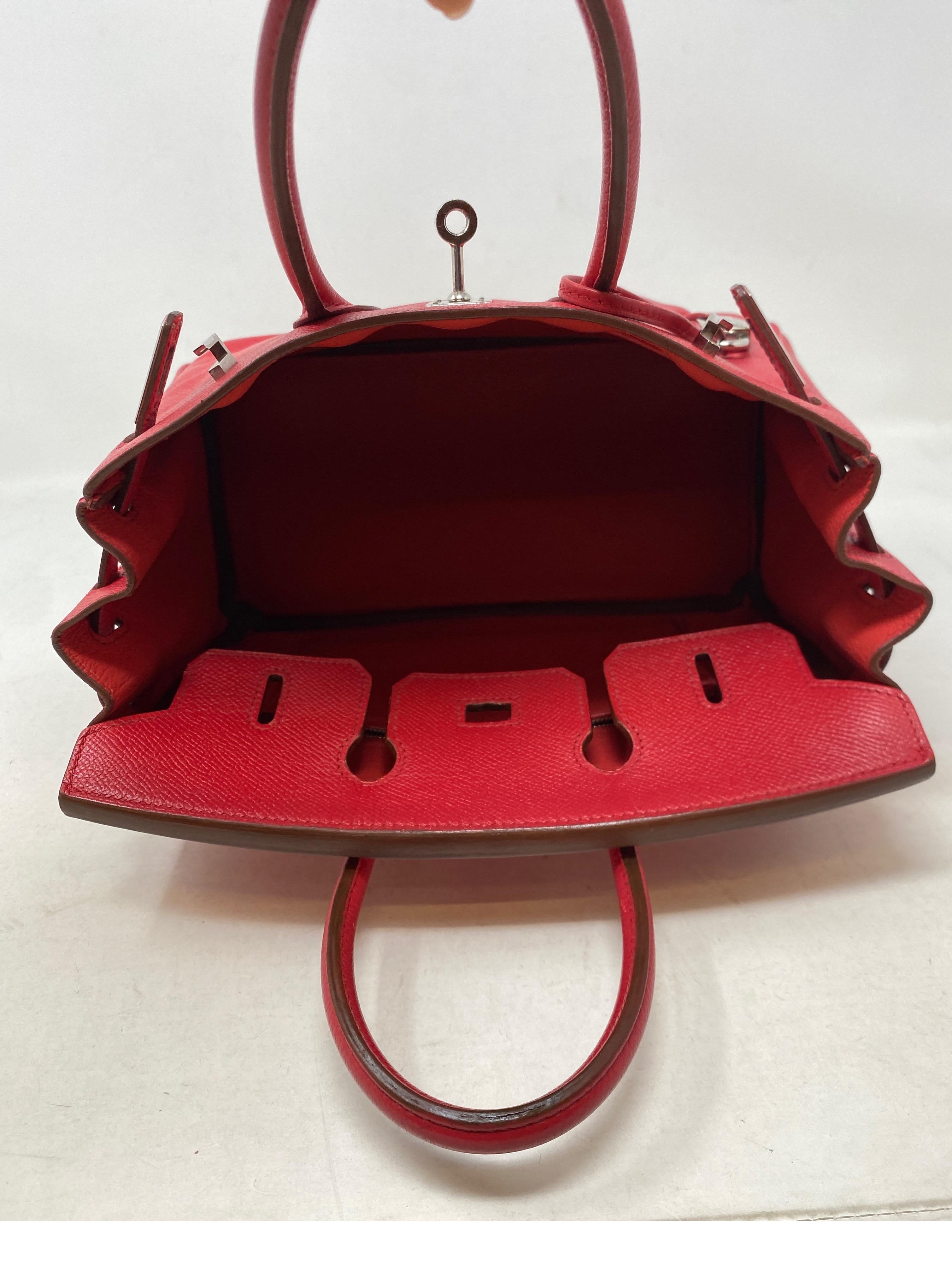 Hermes Birkin Bouganvillea Red 25 Bag 8